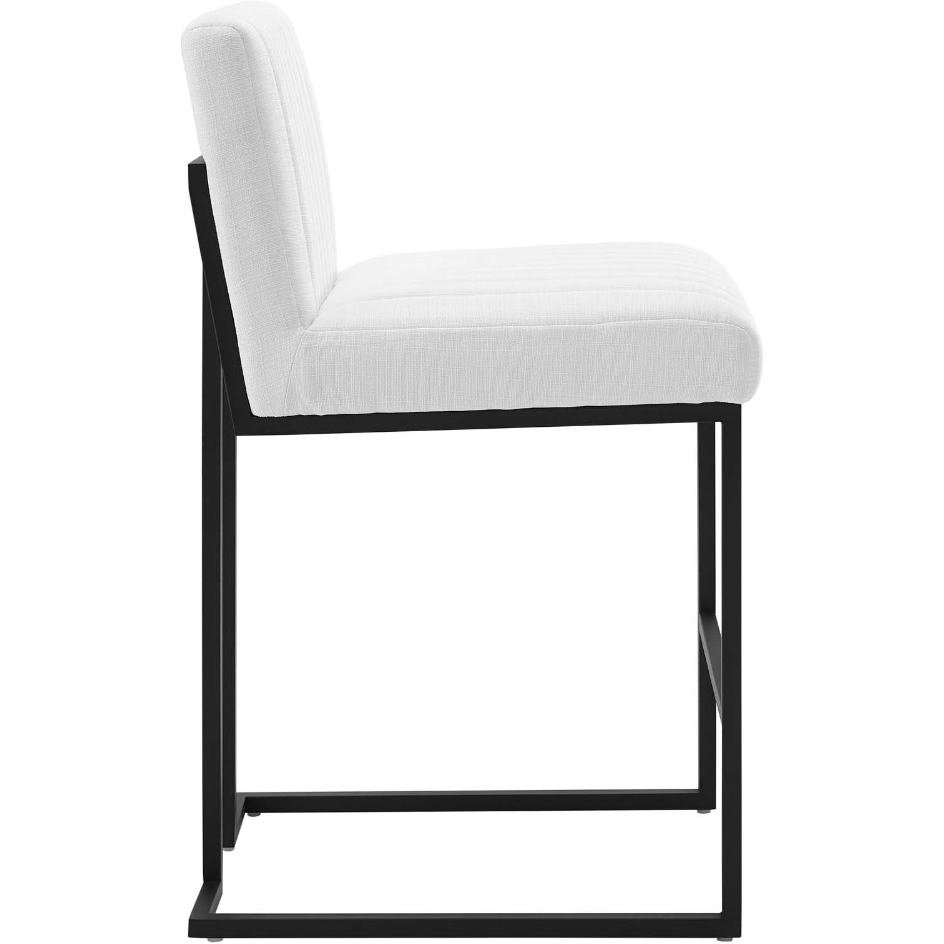 Indulge Channel Tufted Fabric Counter Stool