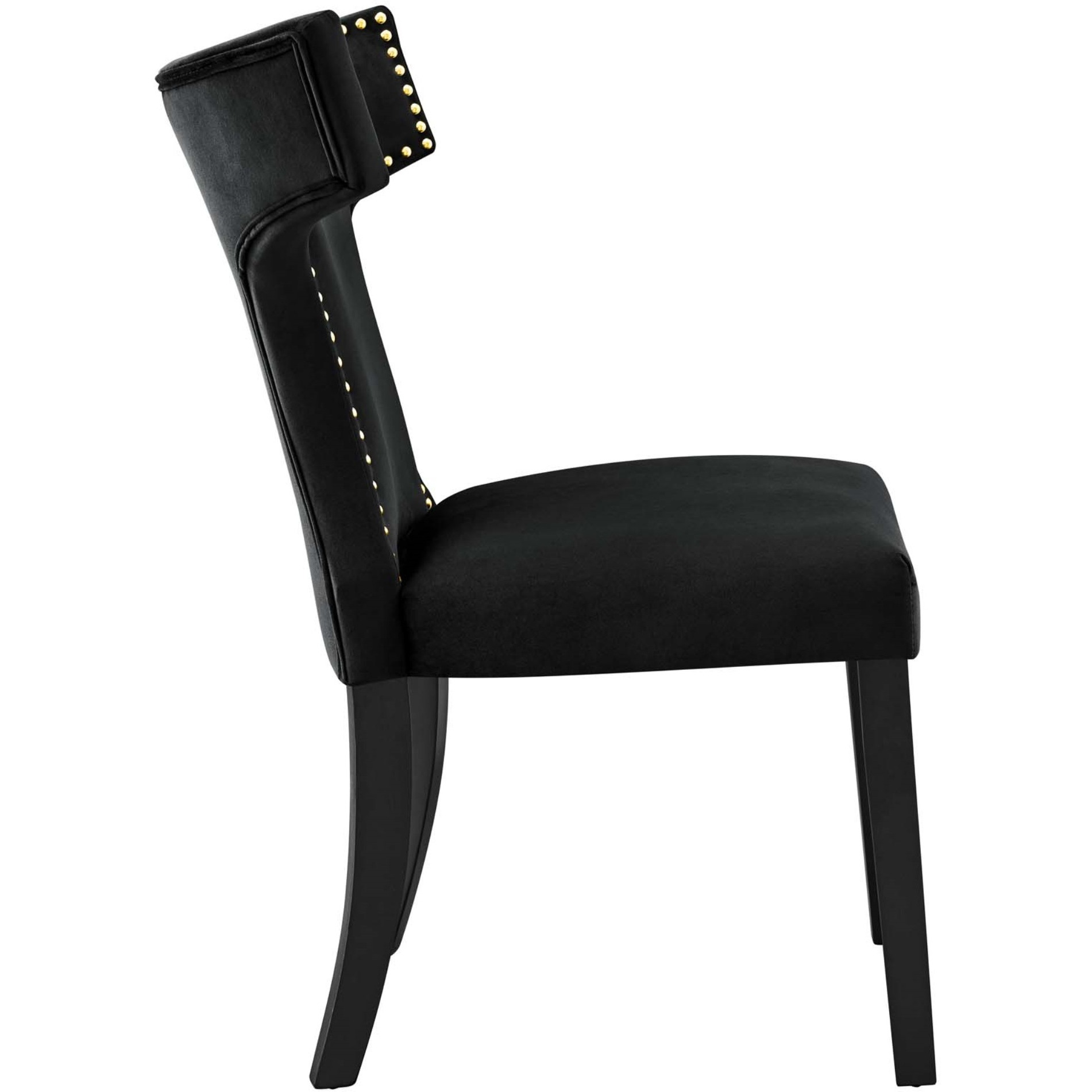 Curve Performance Velvet Dining Chairs - Set of 2