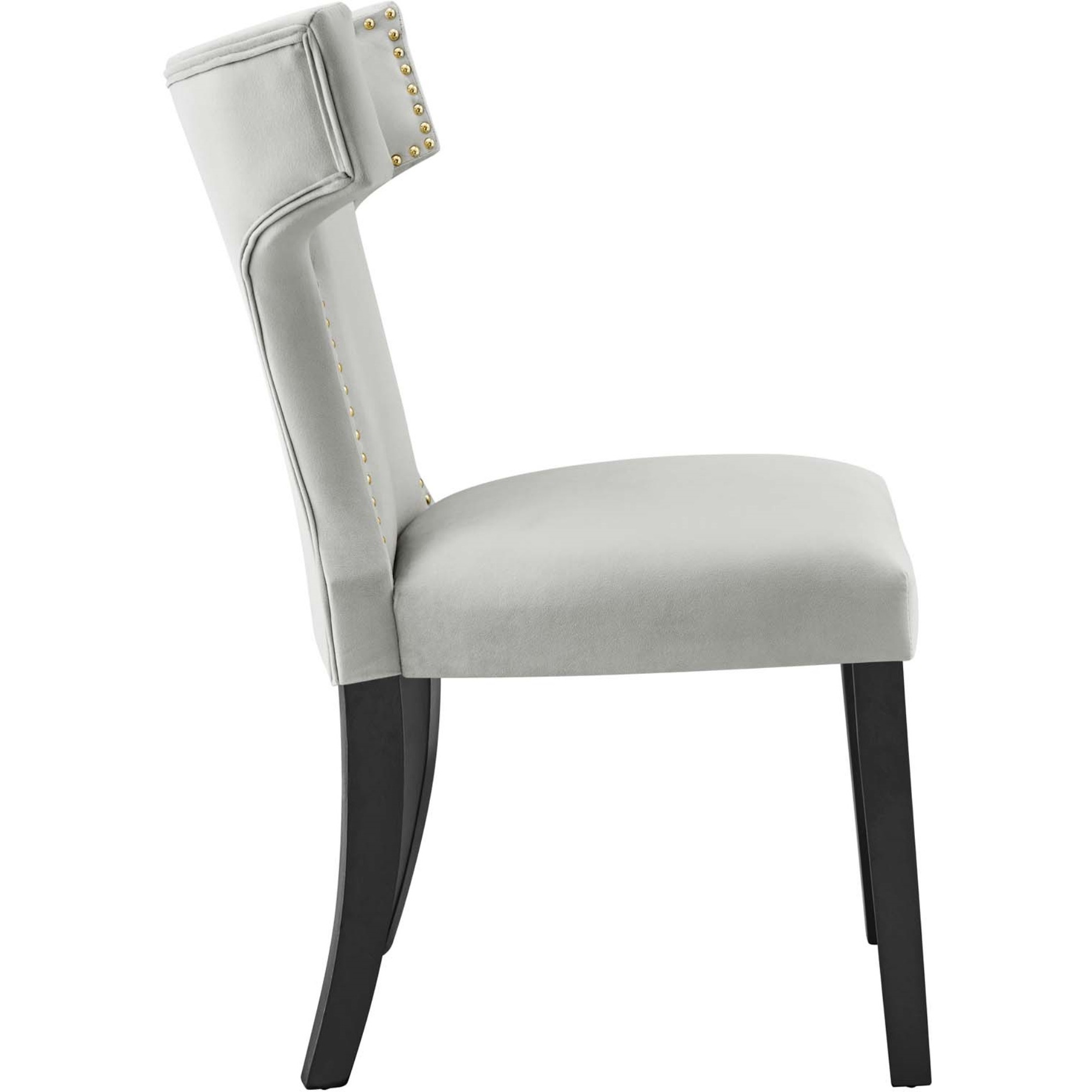 Curve Performance Velvet Dining Chairs - Set of 2