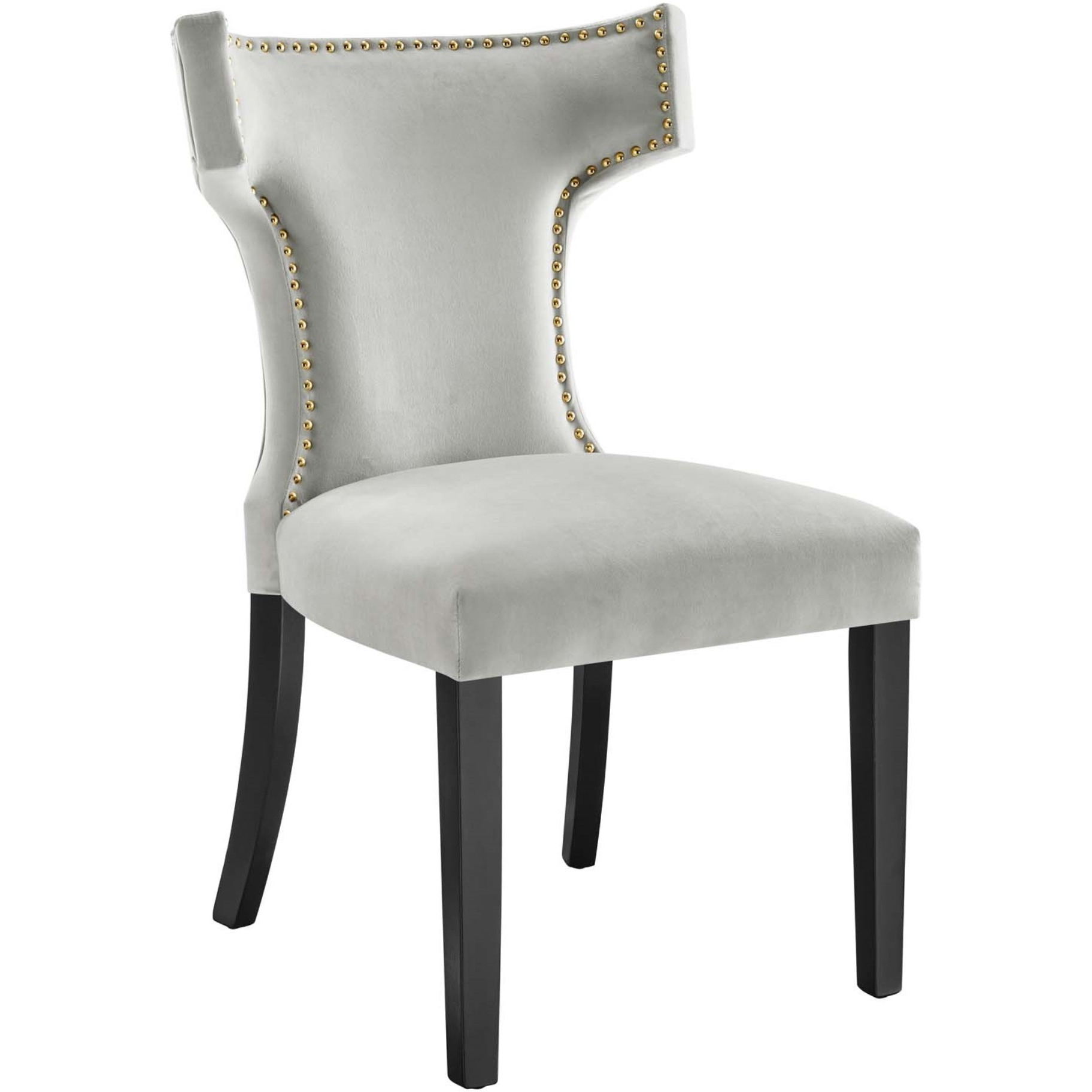 Curve Performance Velvet Dining Chairs - Set of 2