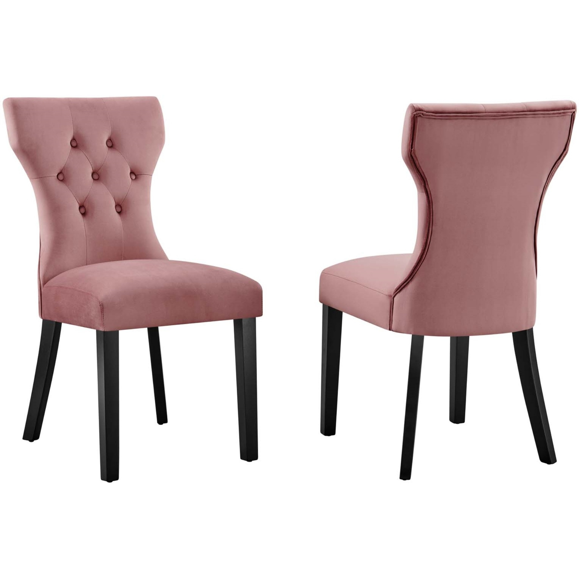 Silhouette Performance Velvet Dining Chairs - Set of 2