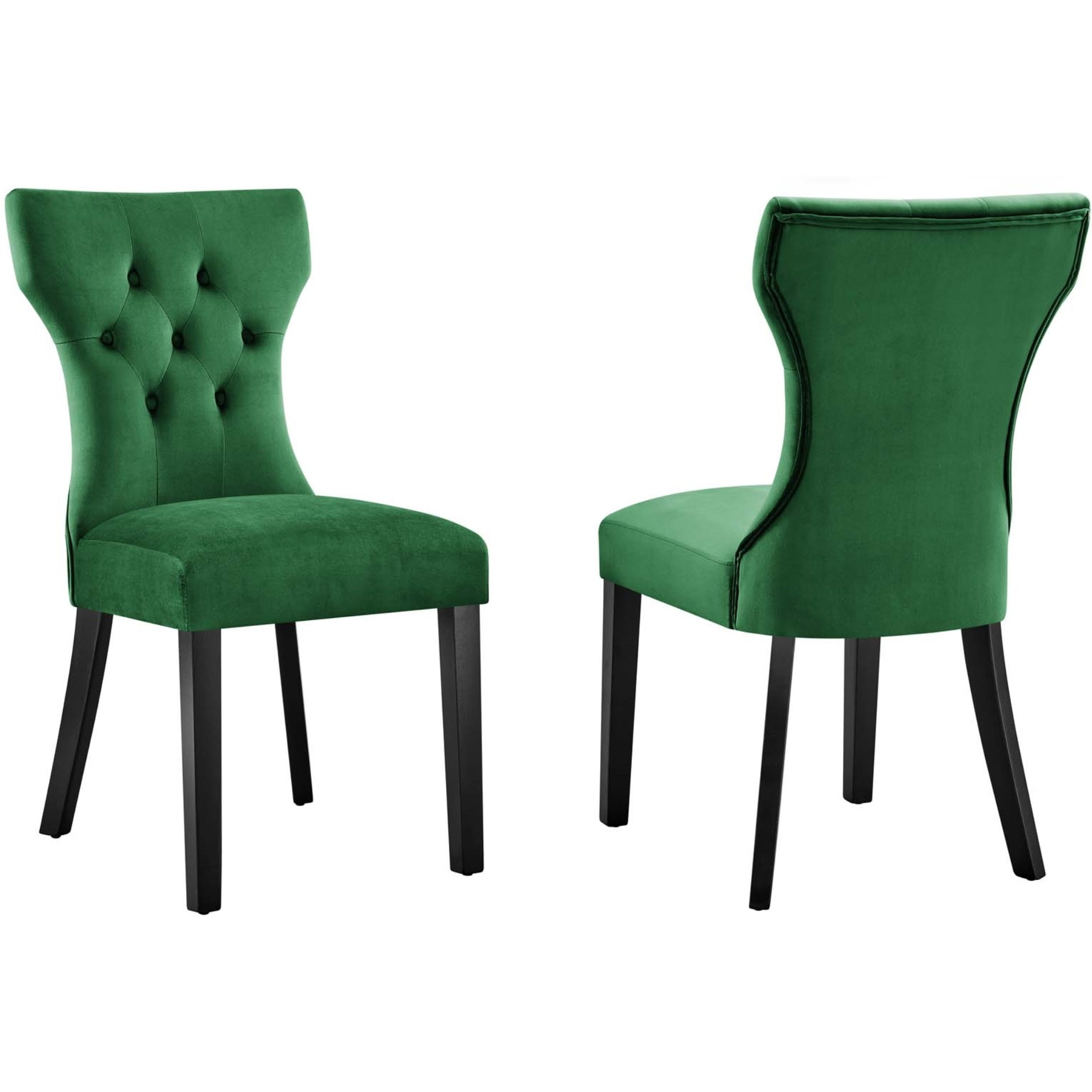Silhouette Performance Velvet Dining Chairs - Set of 2