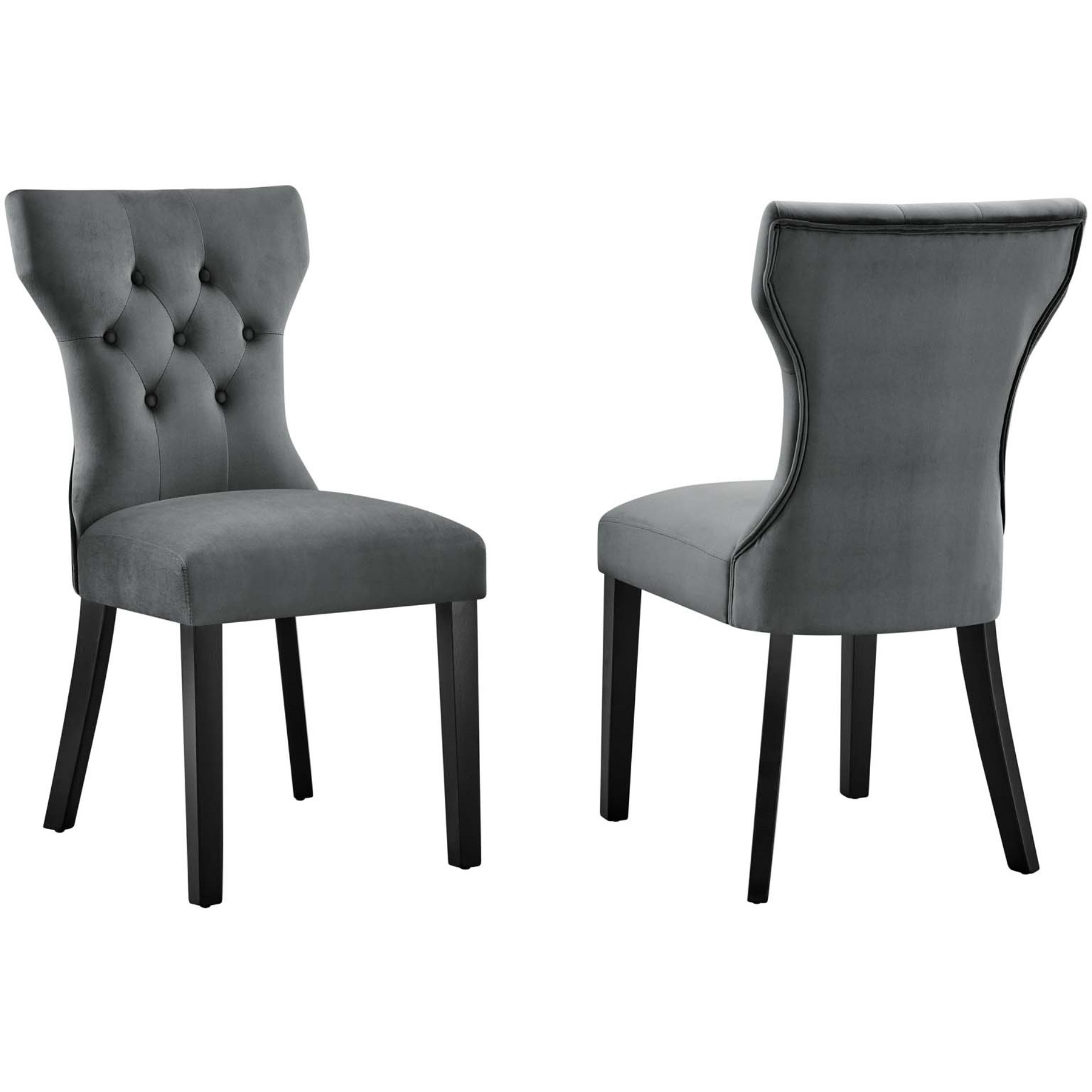 Silhouette Performance Velvet Dining Chairs - Set of 2
