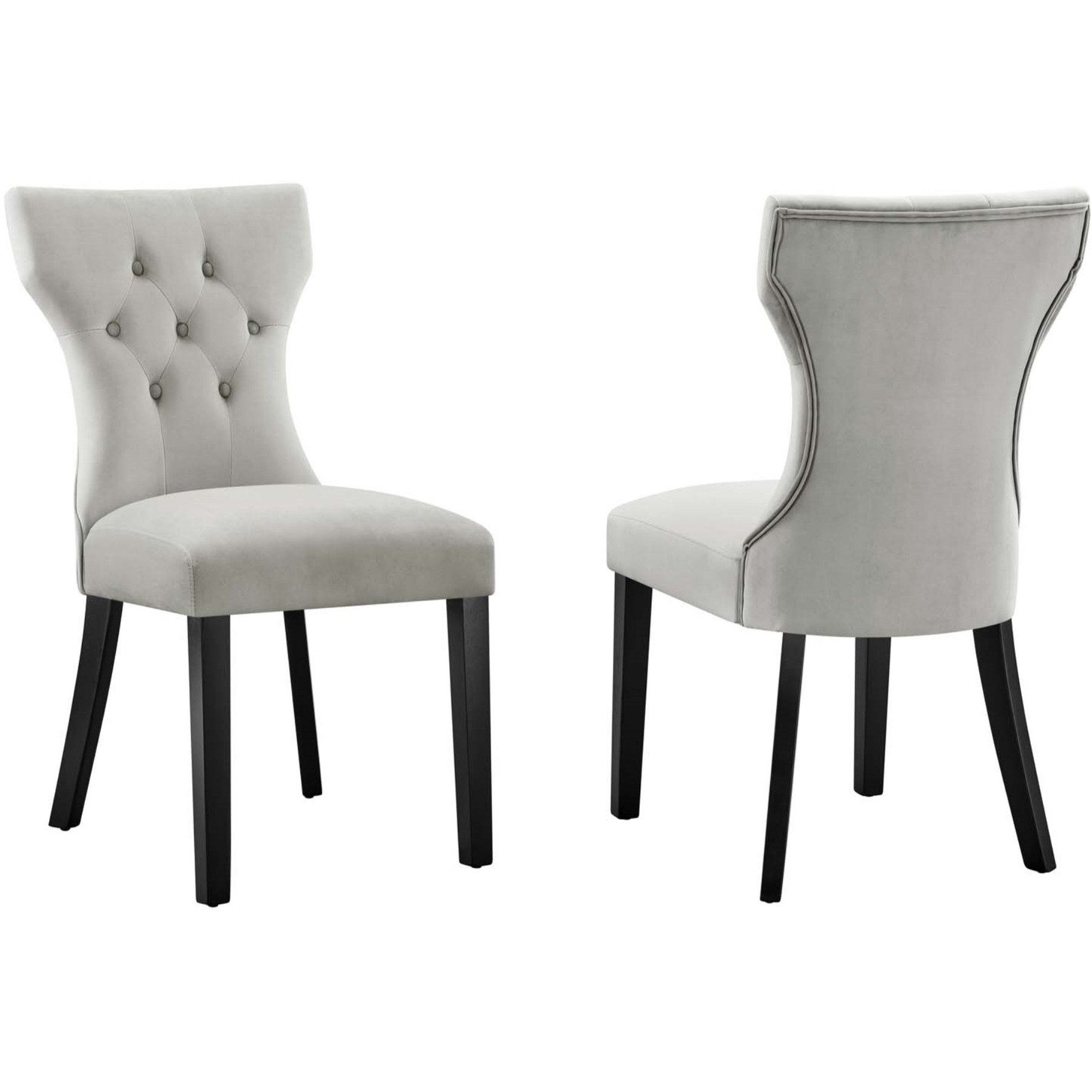 Silhouette Performance Velvet Dining Chairs - Set of 2