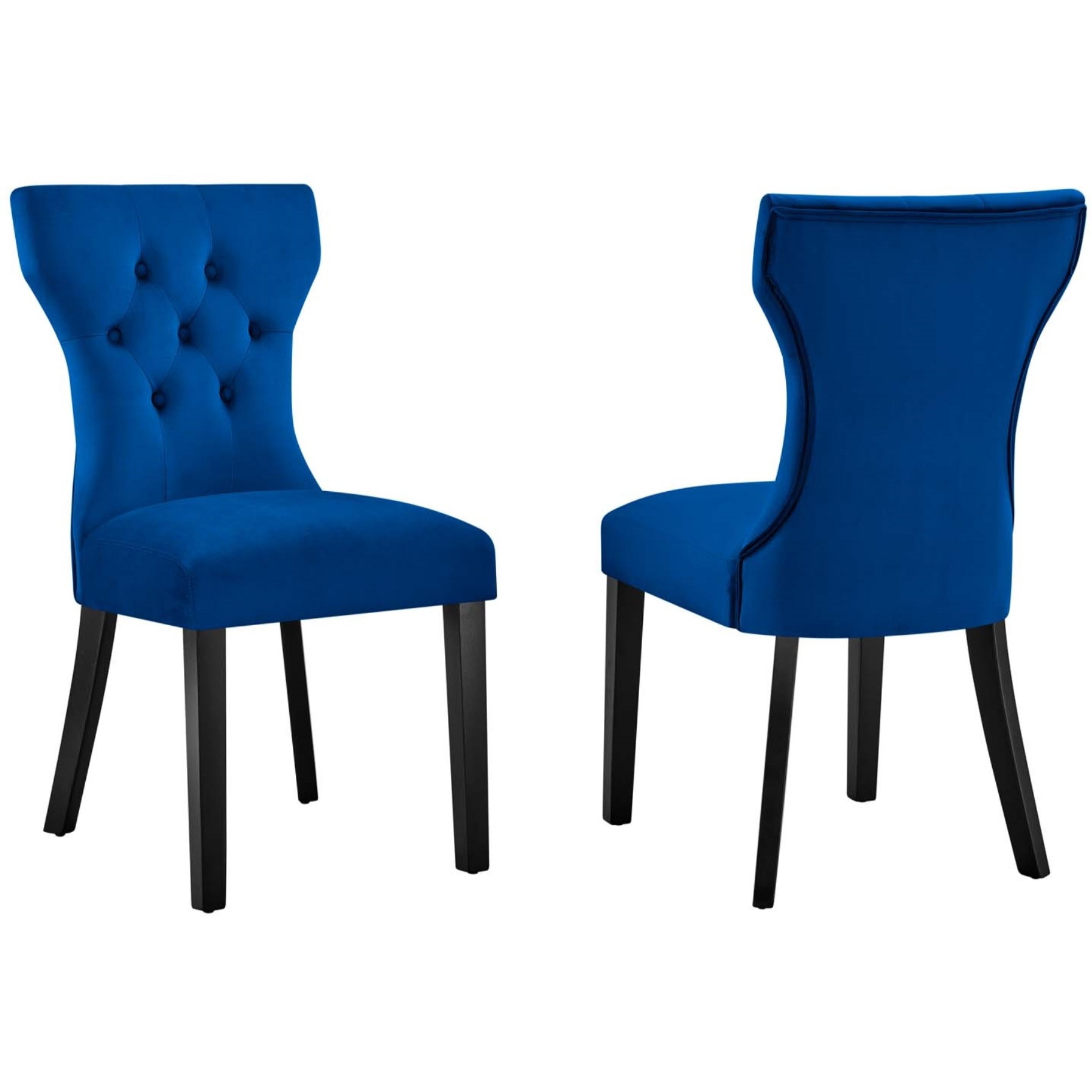 Silhouette Performance Velvet Dining Chairs - Set of 2