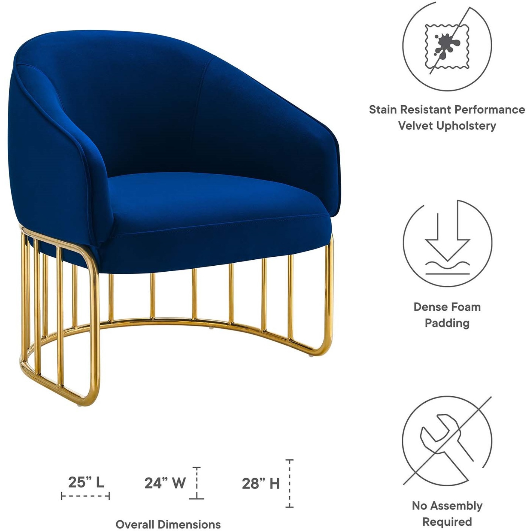 Legacy Performance Velvet Armchair