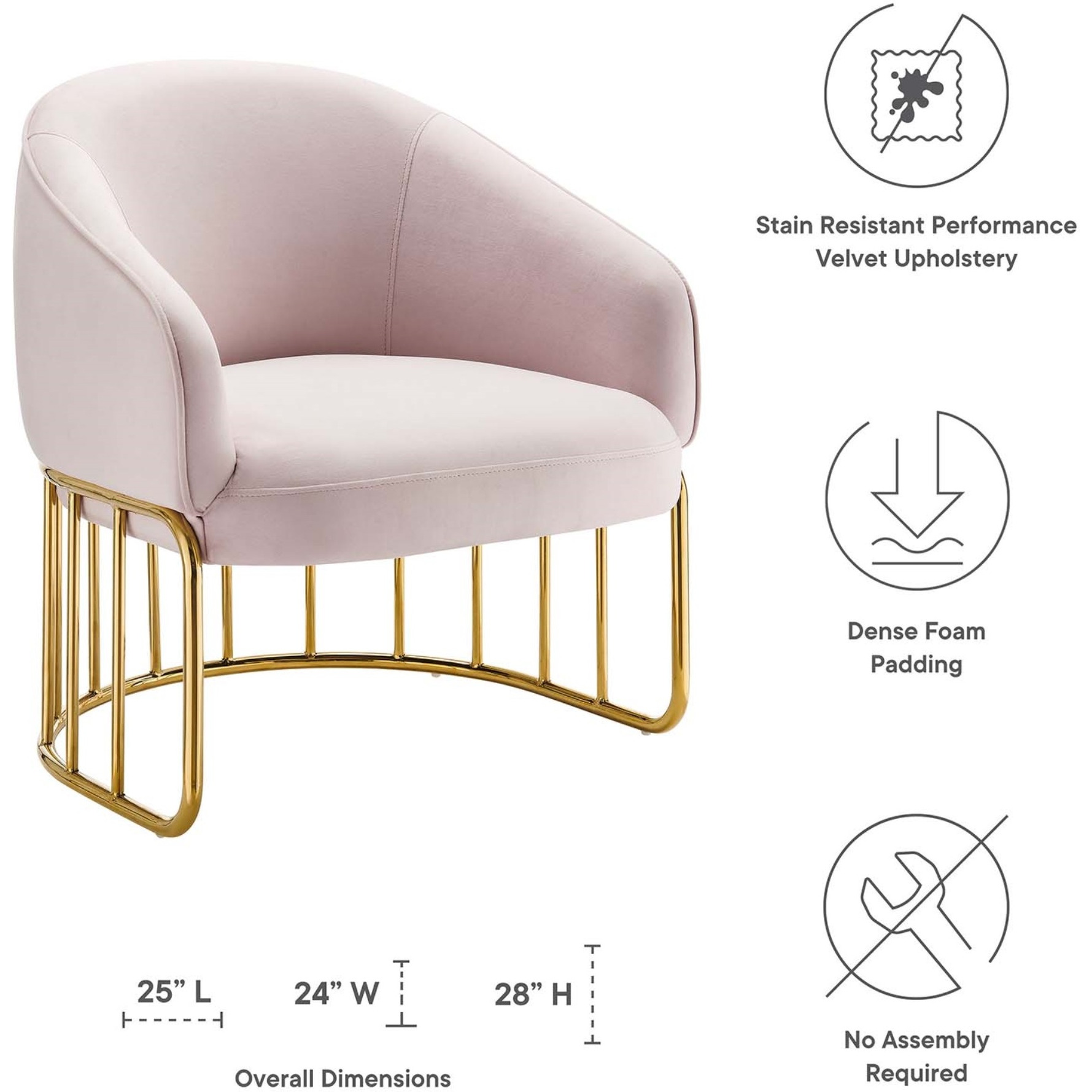 Legacy Performance Velvet Armchair