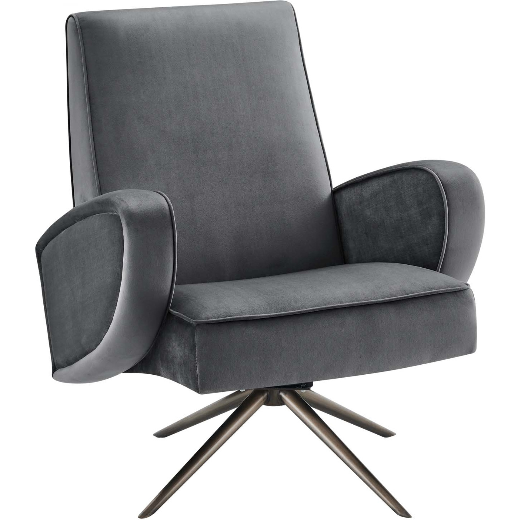 Superior Performance Velvet Swivel Chair