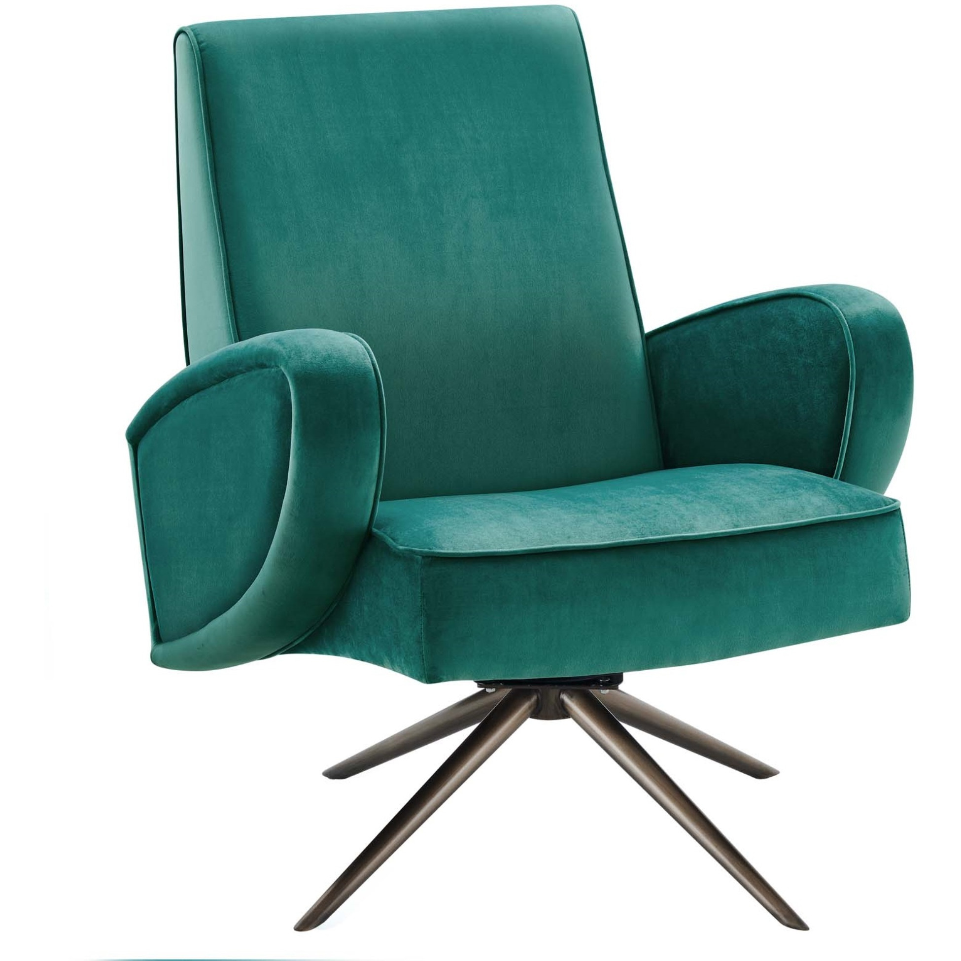 Superior Performance Velvet Swivel Chair