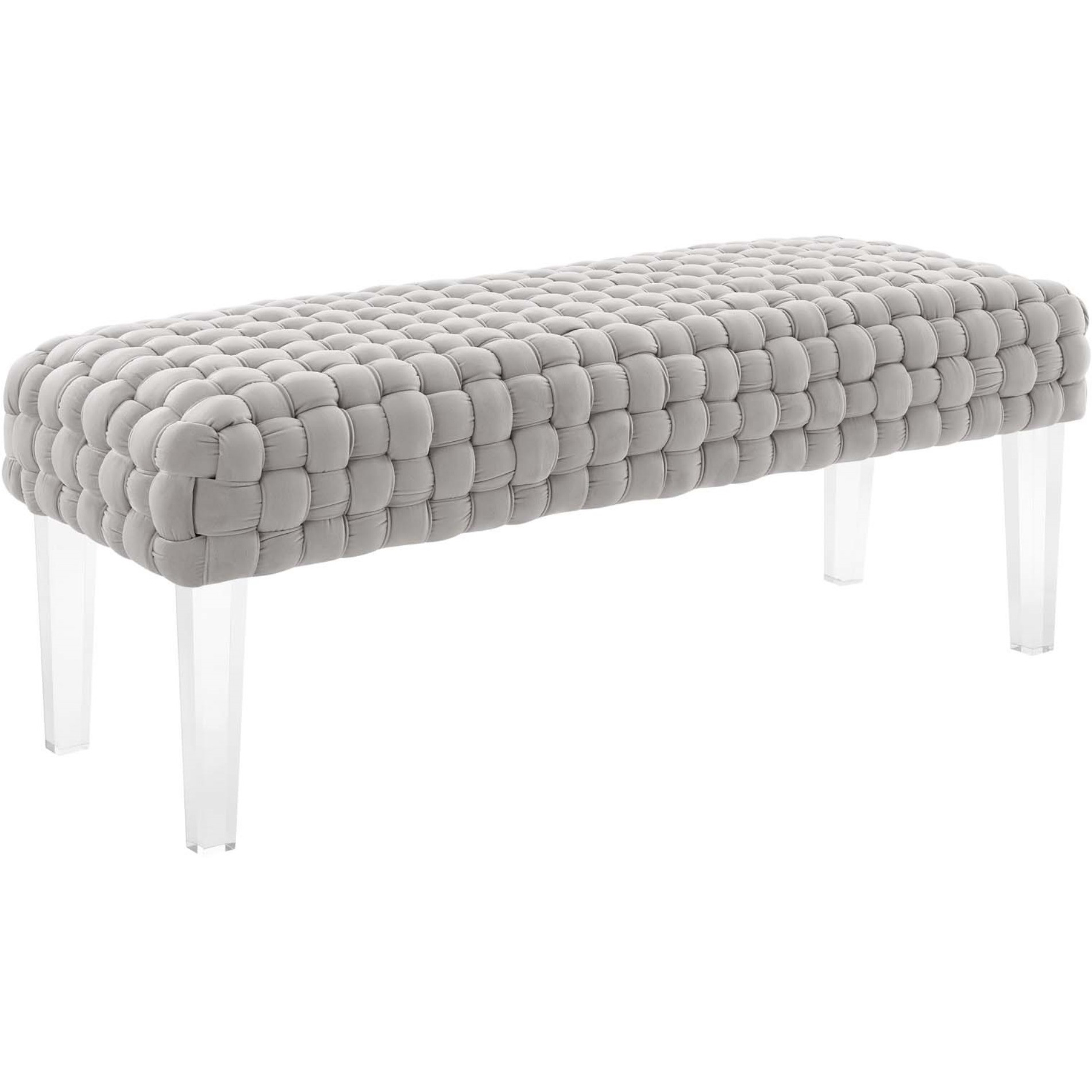 Prologue Woven Performance Velvet Ottoman