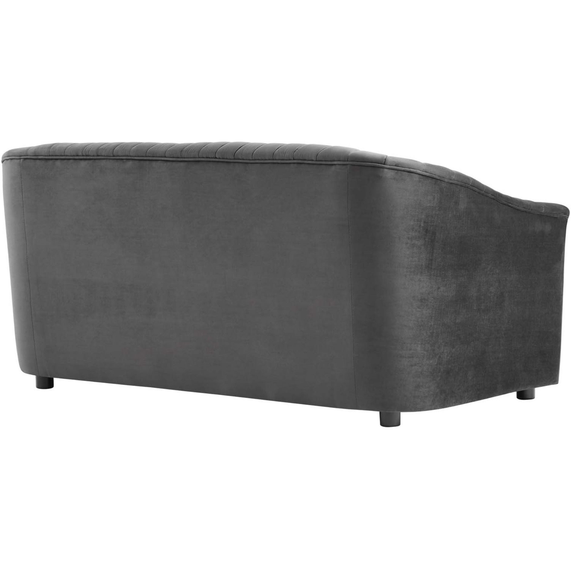 Announce Performance Velvet Channel Tufted Loveseat