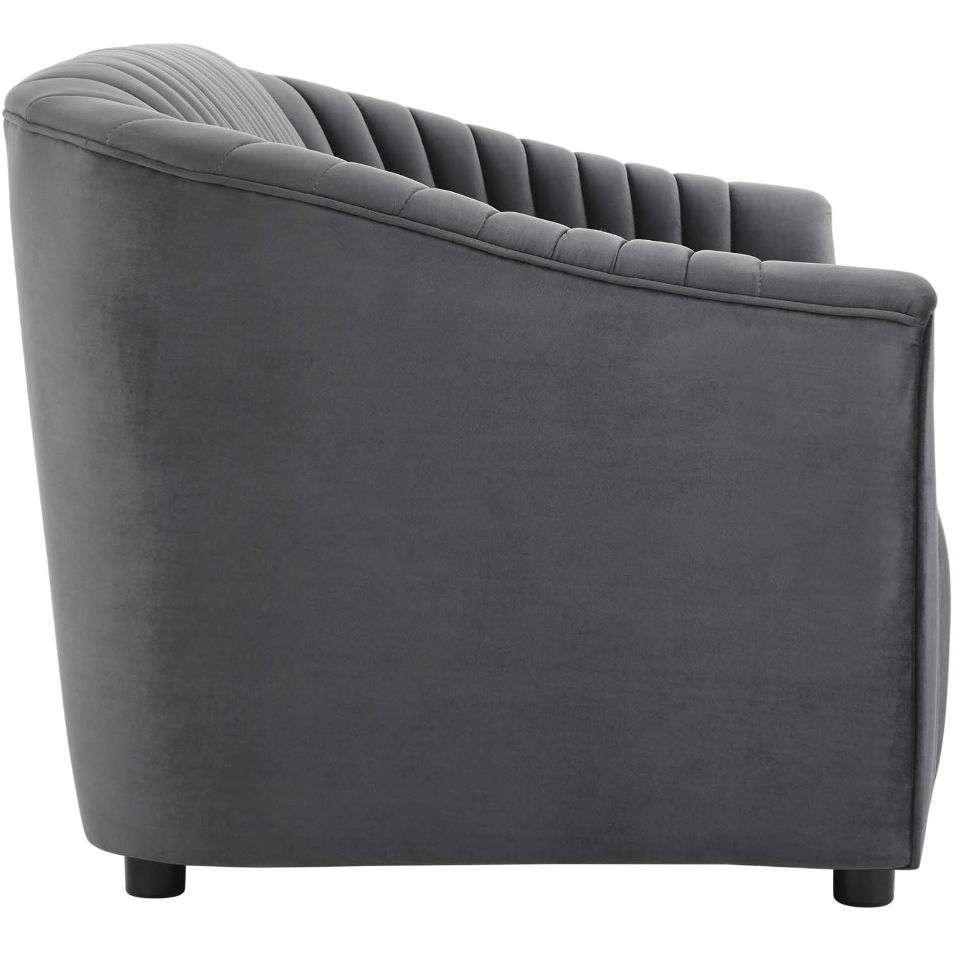 Announce Performance Velvet Channel Tufted Loveseat