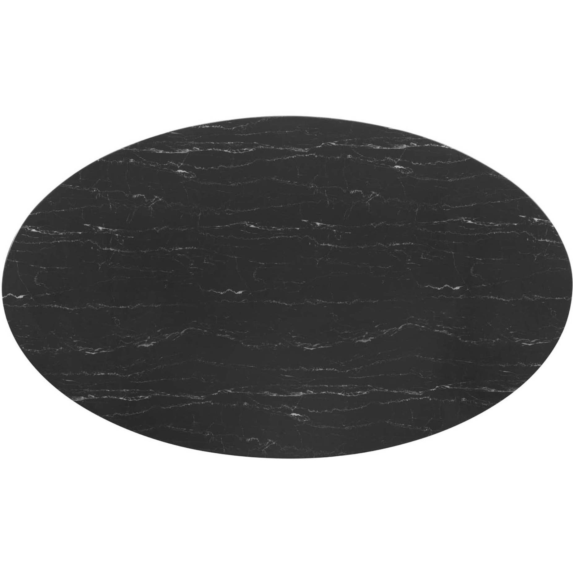 Lippa 78" Oval Artificial Marble Dining Table