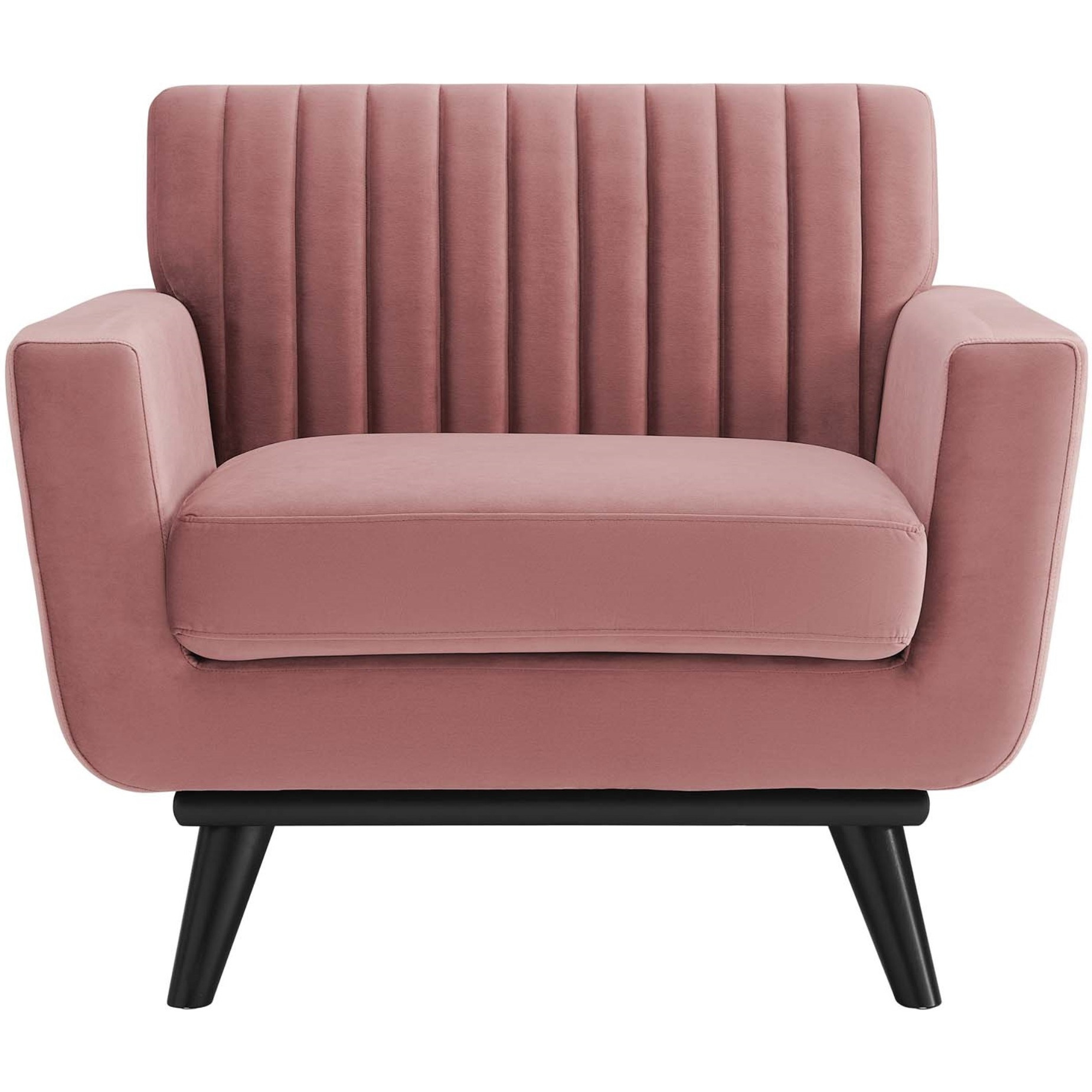 Engage Channel Tufted Performance Velvet Armchair