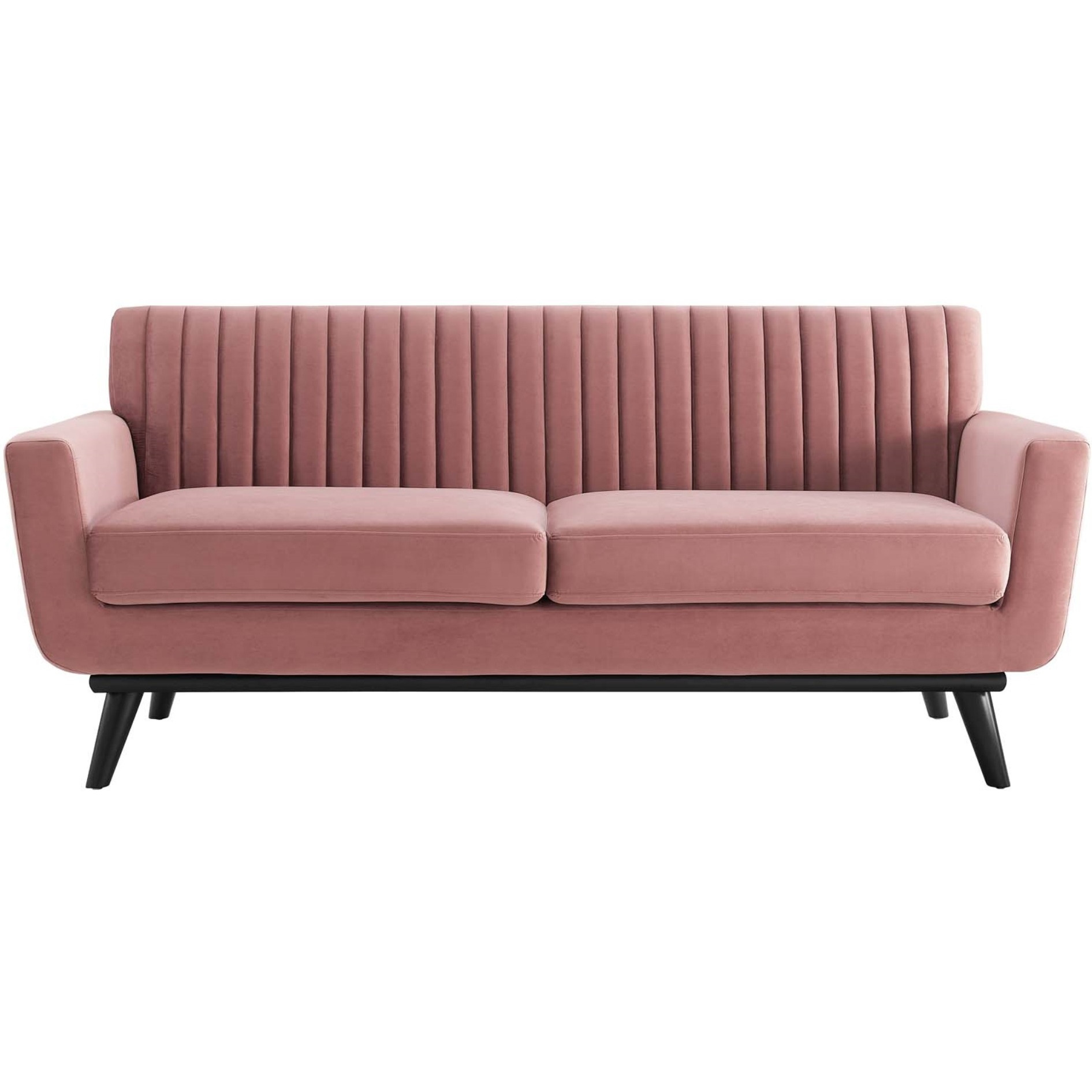 Engage Channel Tufted Performance Velvet Loveseat