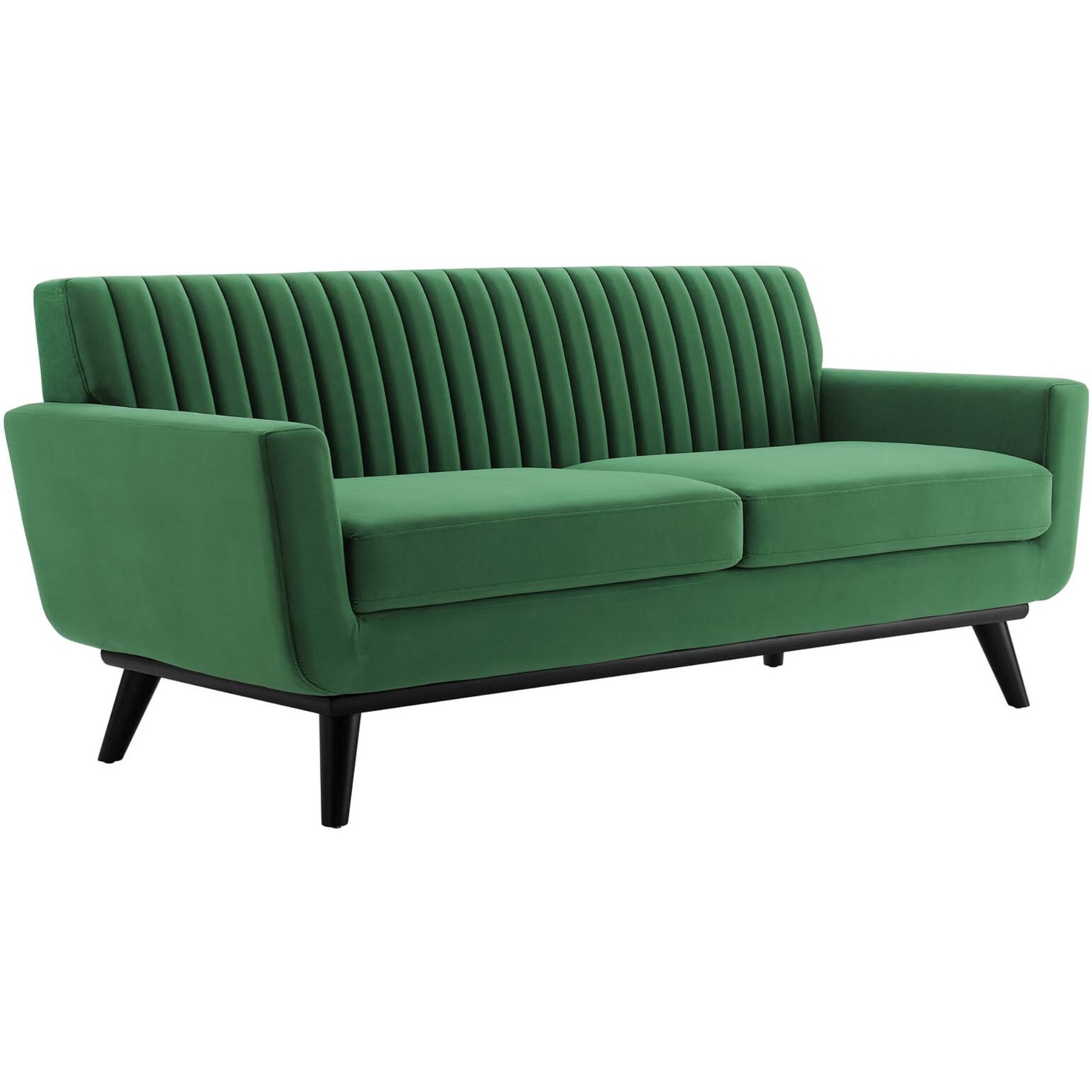 Engage Channel Tufted Performance Velvet Loveseat