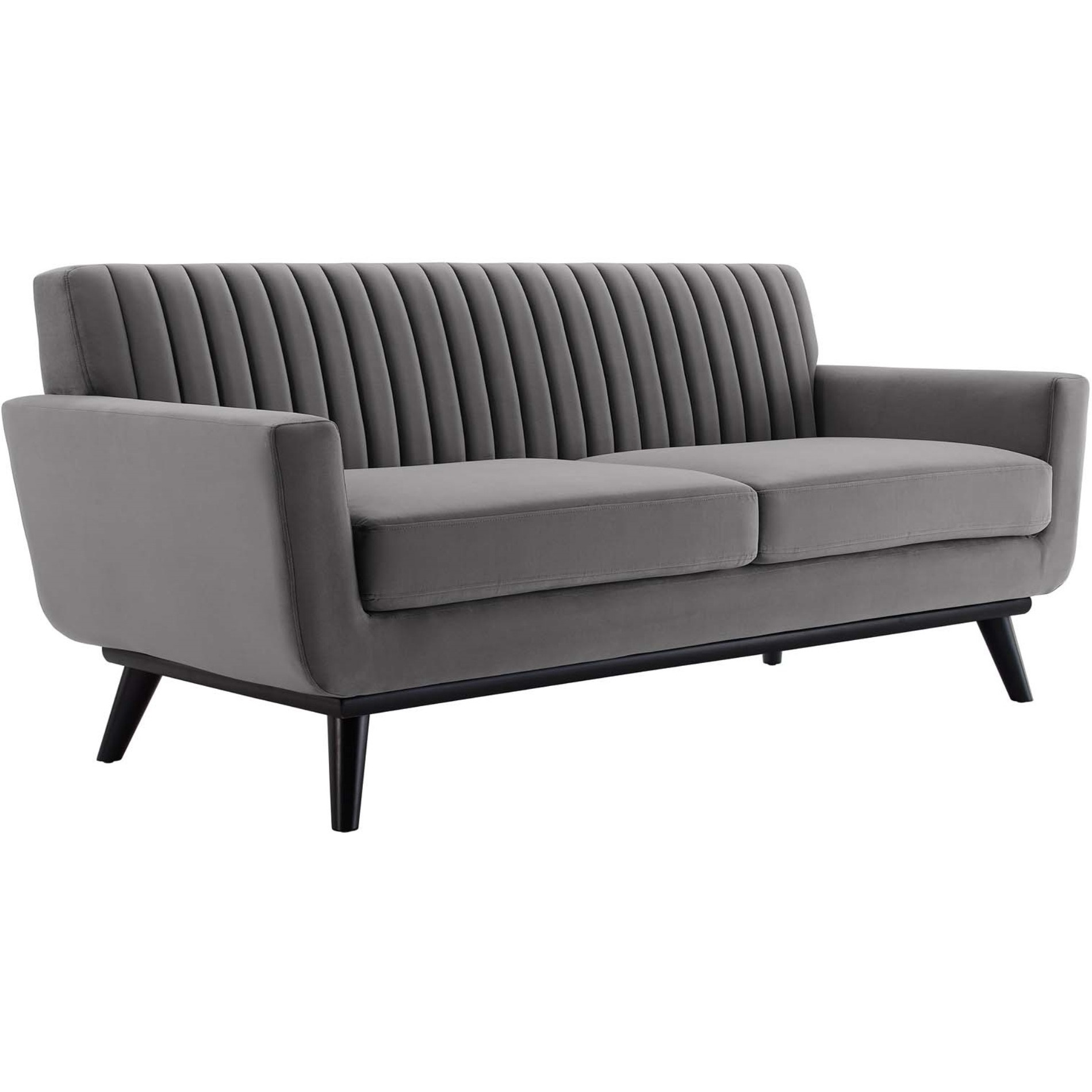 Engage Channel Tufted Performance Velvet Loveseat