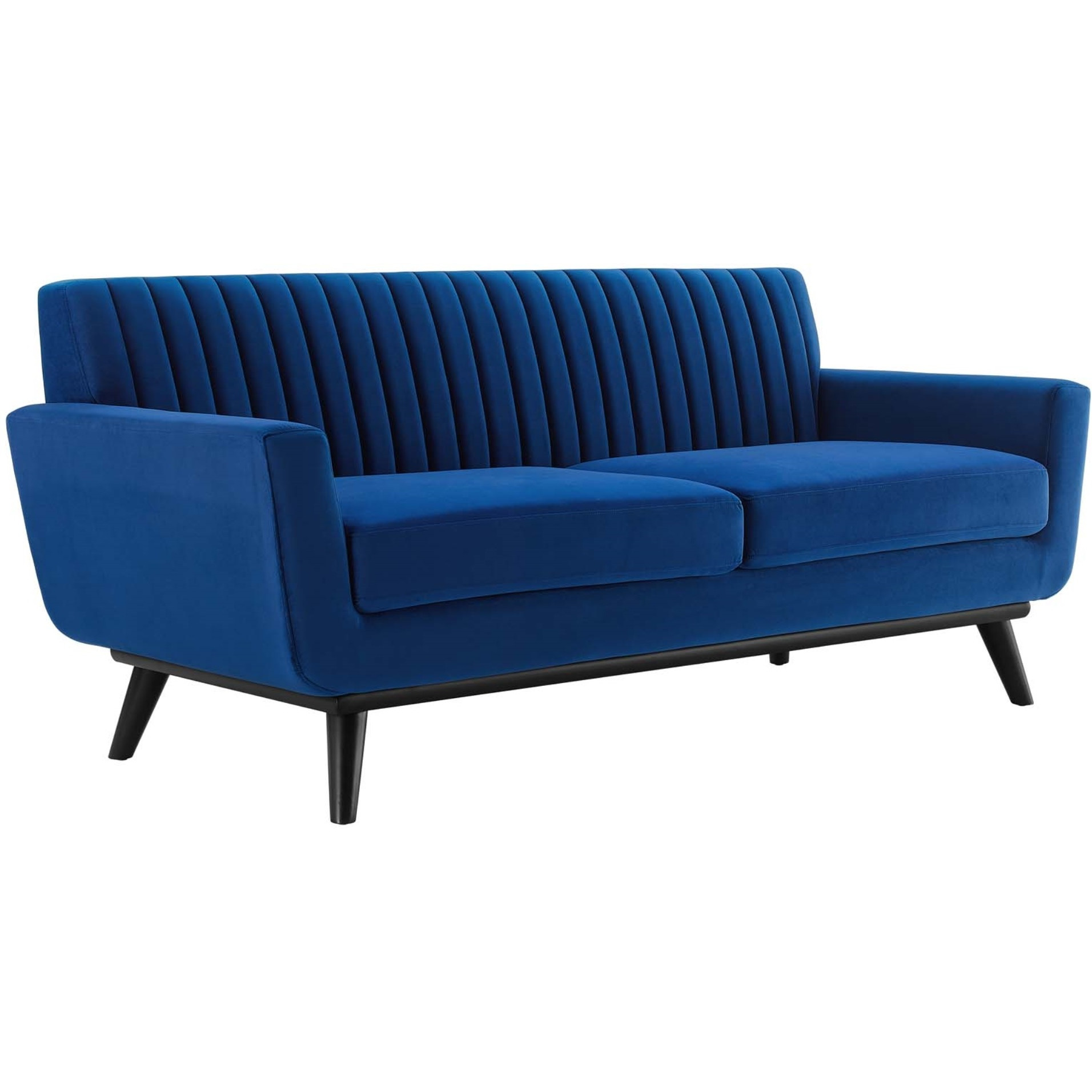Engage Channel Tufted Performance Velvet Loveseat