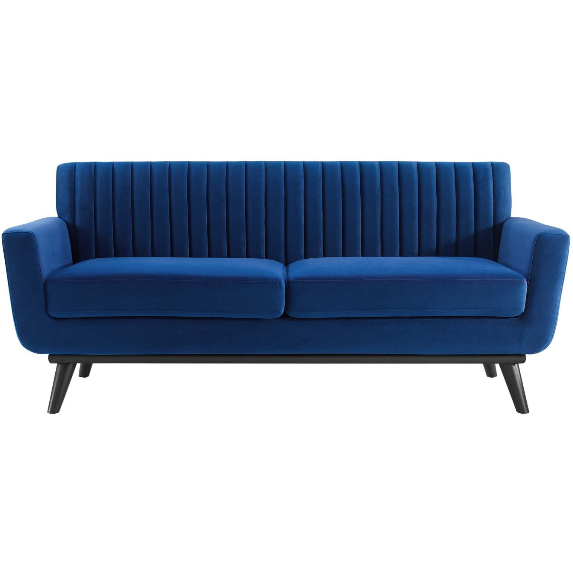 Engage Channel Tufted Performance Velvet Loveseat