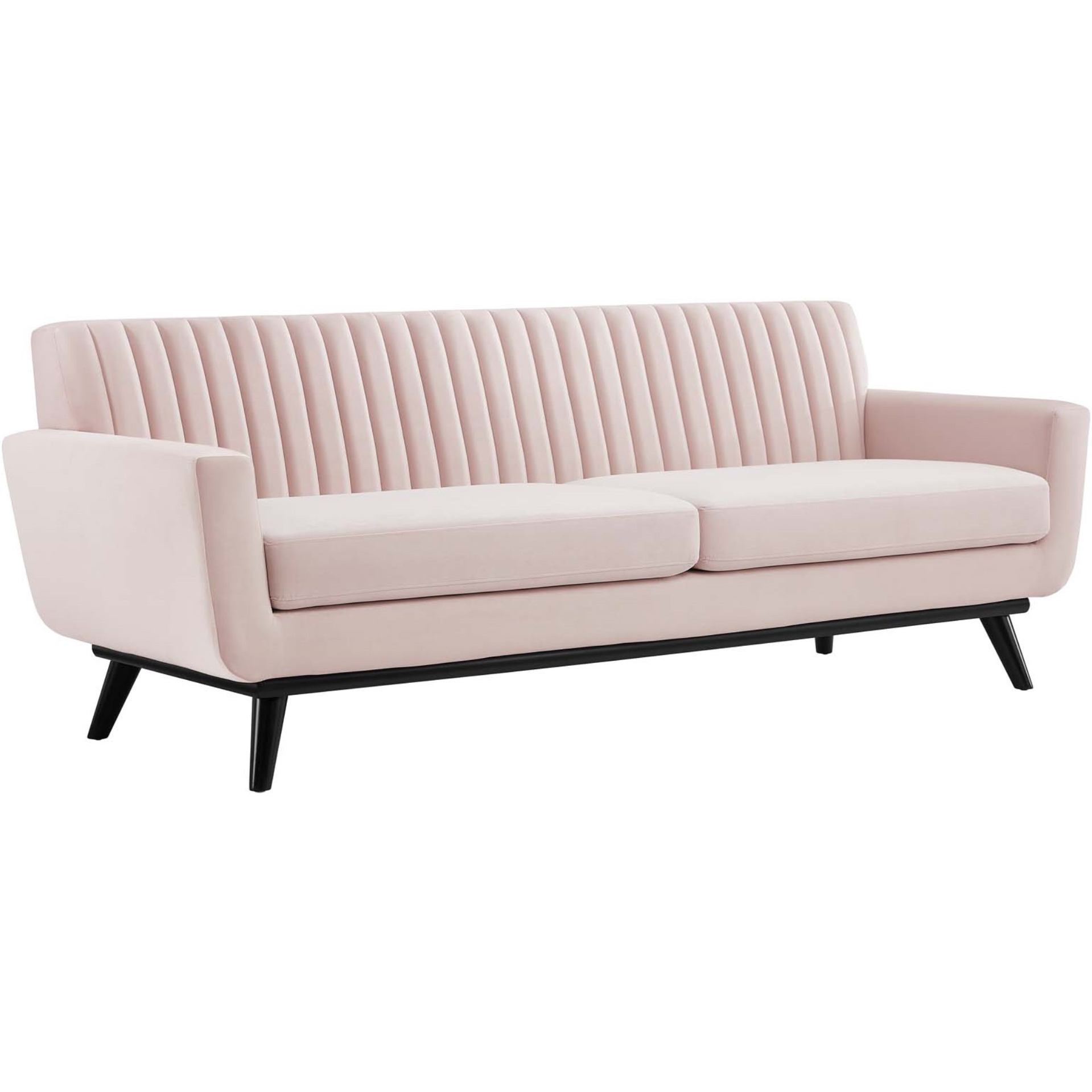Engage Channel Tufted Performance Velvet Sofa