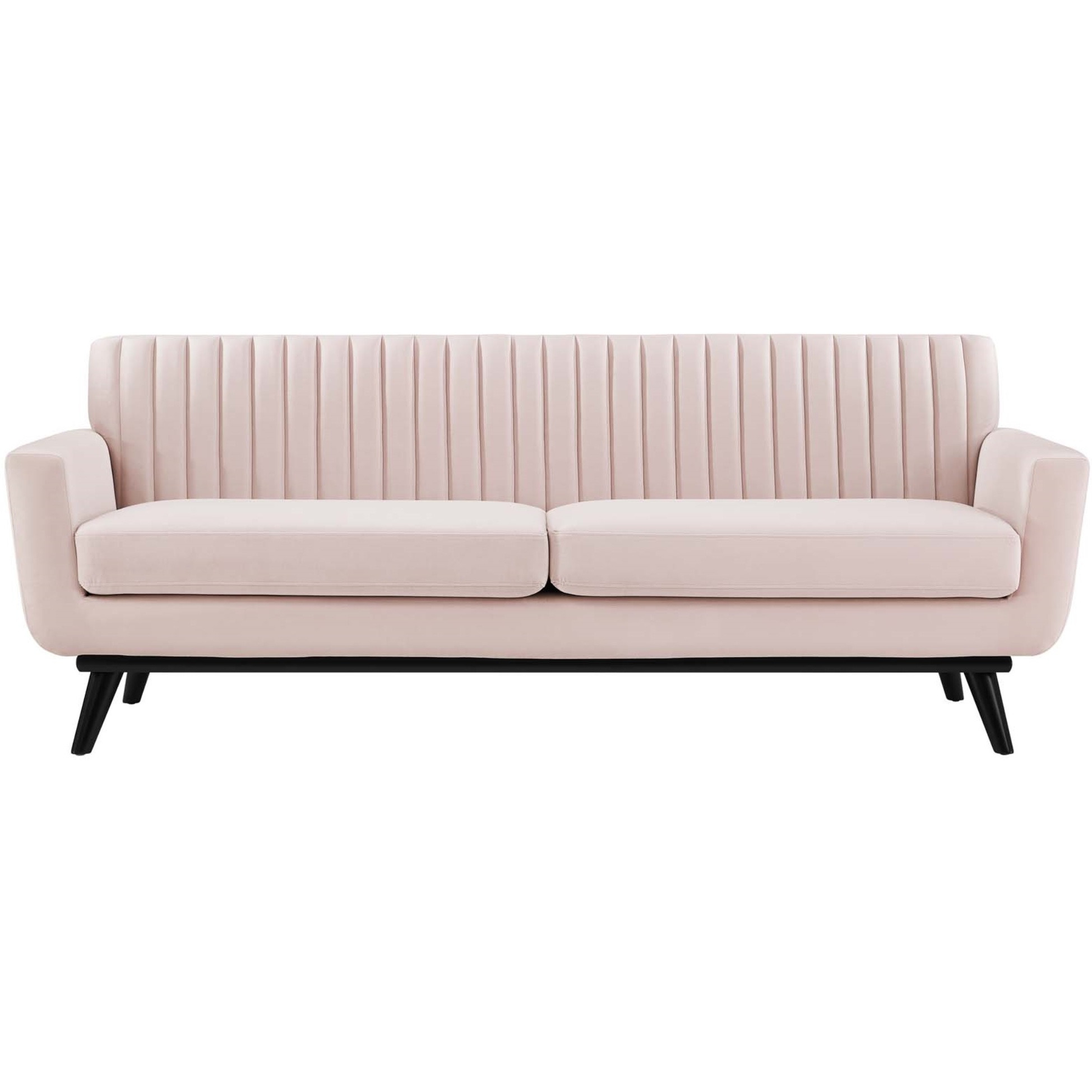 Engage Channel Tufted Performance Velvet Sofa