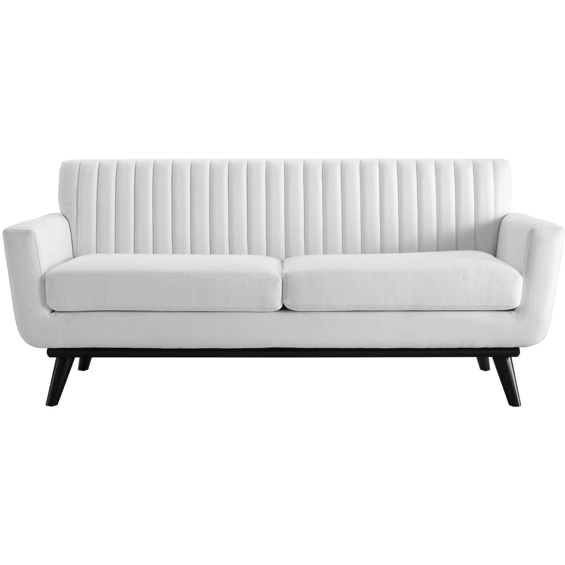 Engage Channel Tufted Fabric Loveseat
