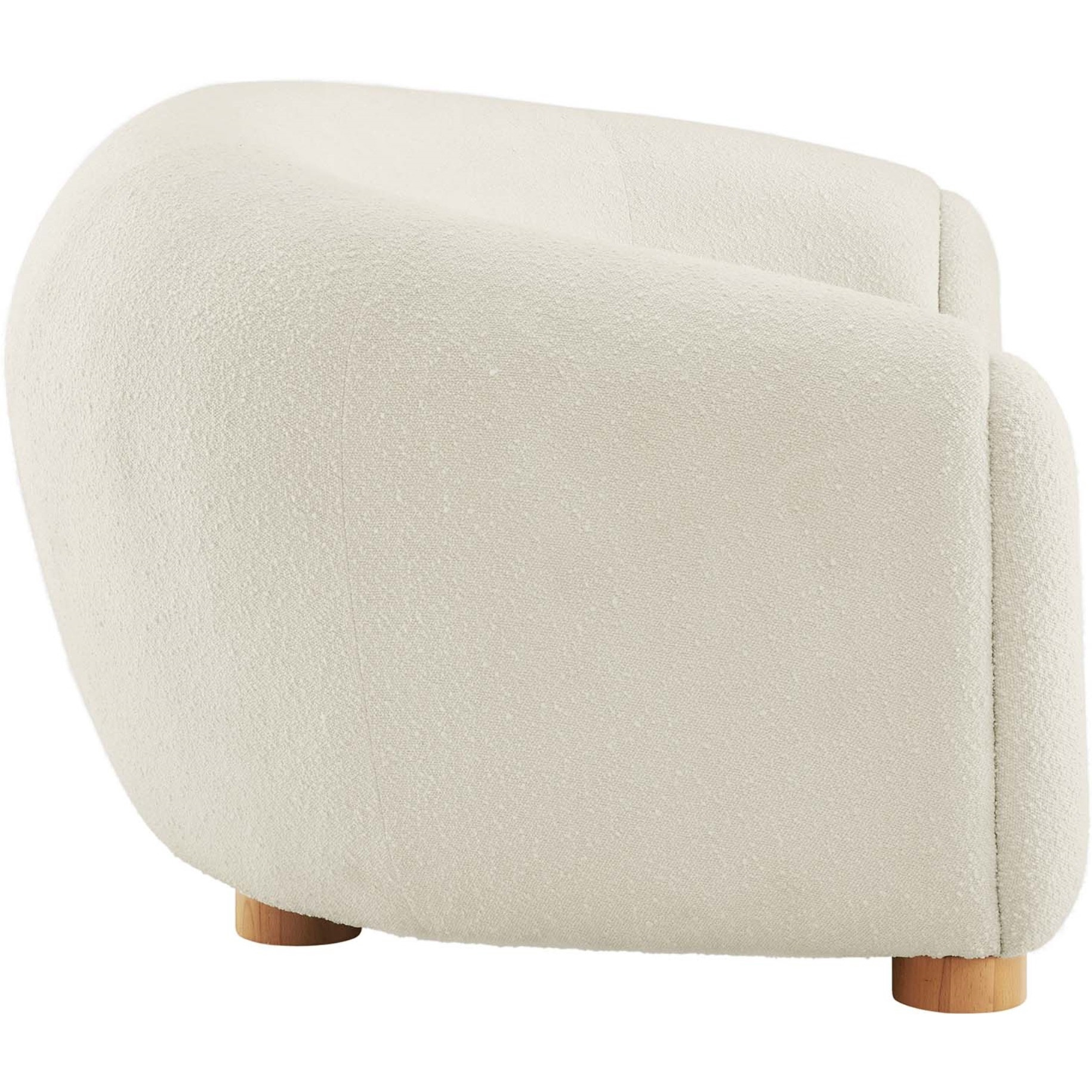 Abundant Boucle Upholstered Fabric Sofa