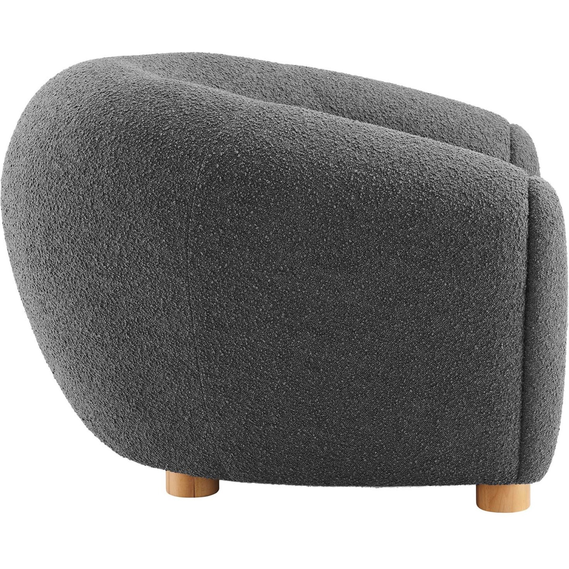 Abundant Boucle Upholstered Fabric Armchair