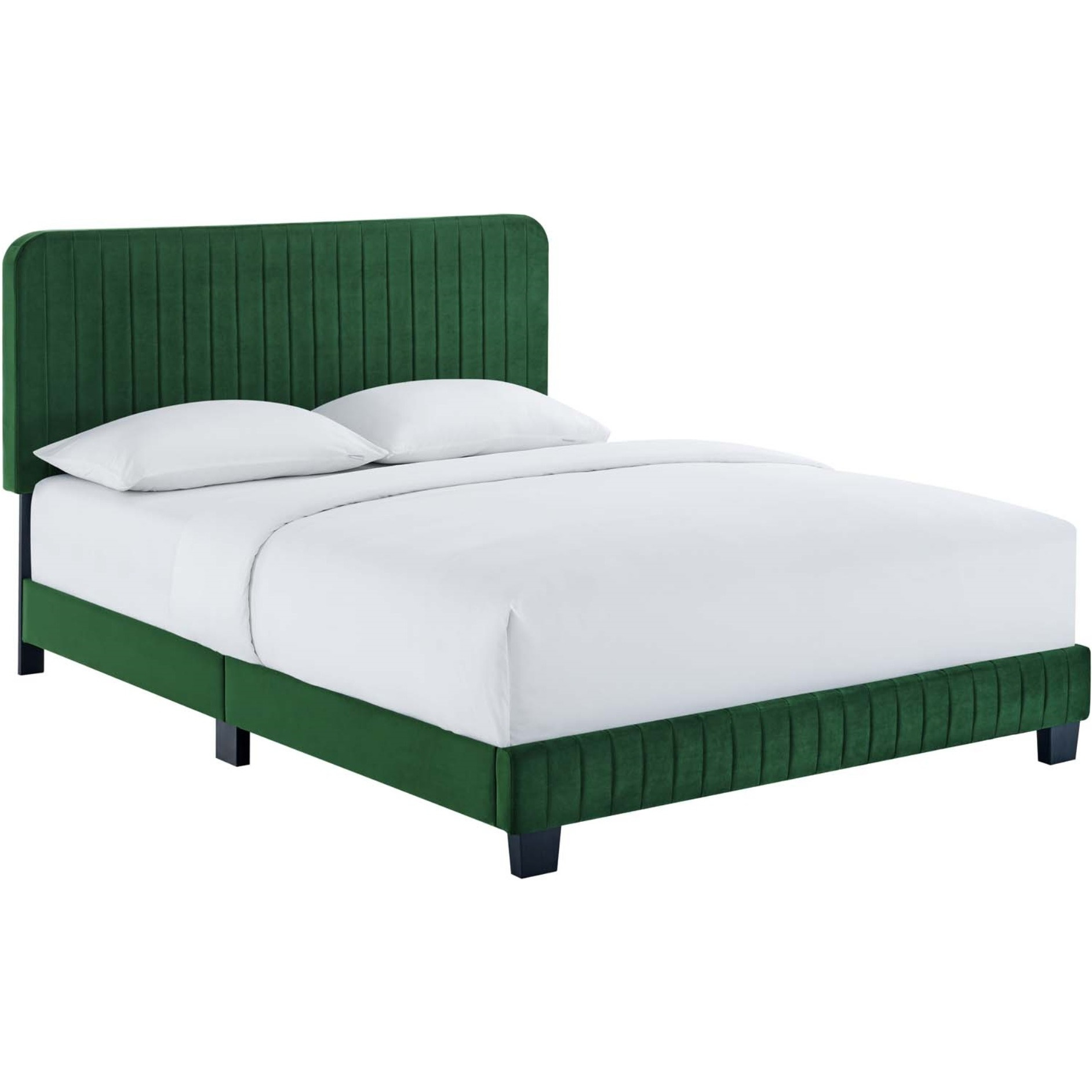 Celine Channel Tufted Performance Velvet Queen Platform Bed