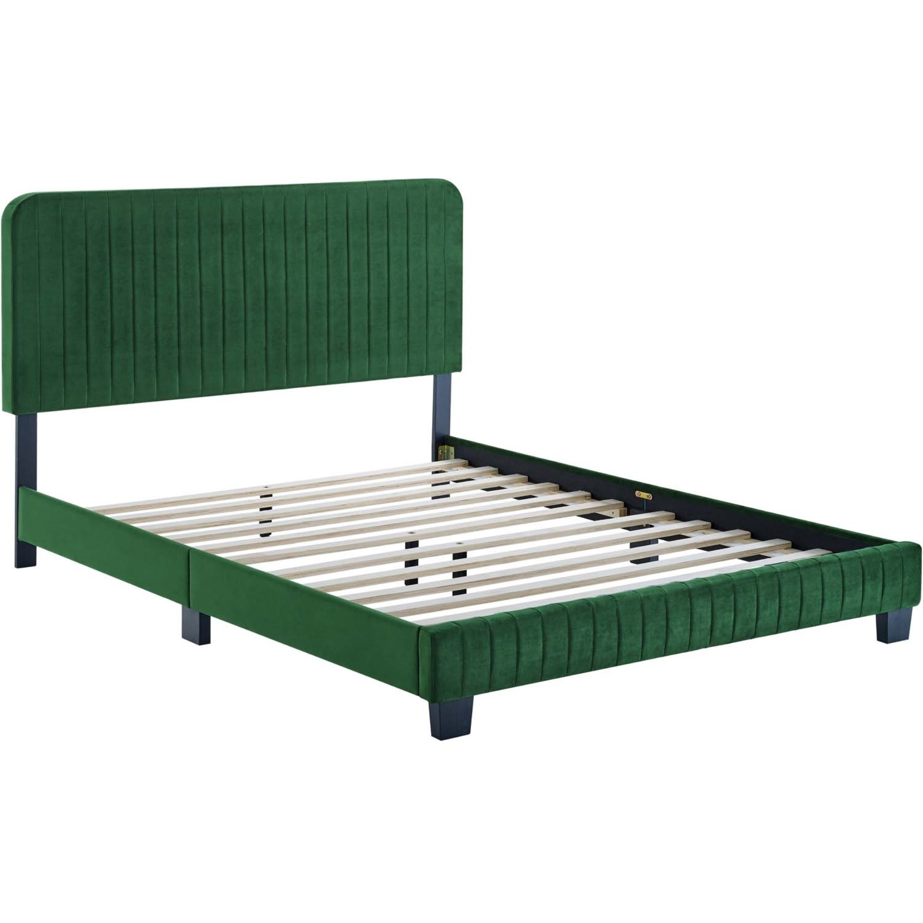 Celine Channel Tufted Performance Velvet Queen Platform Bed