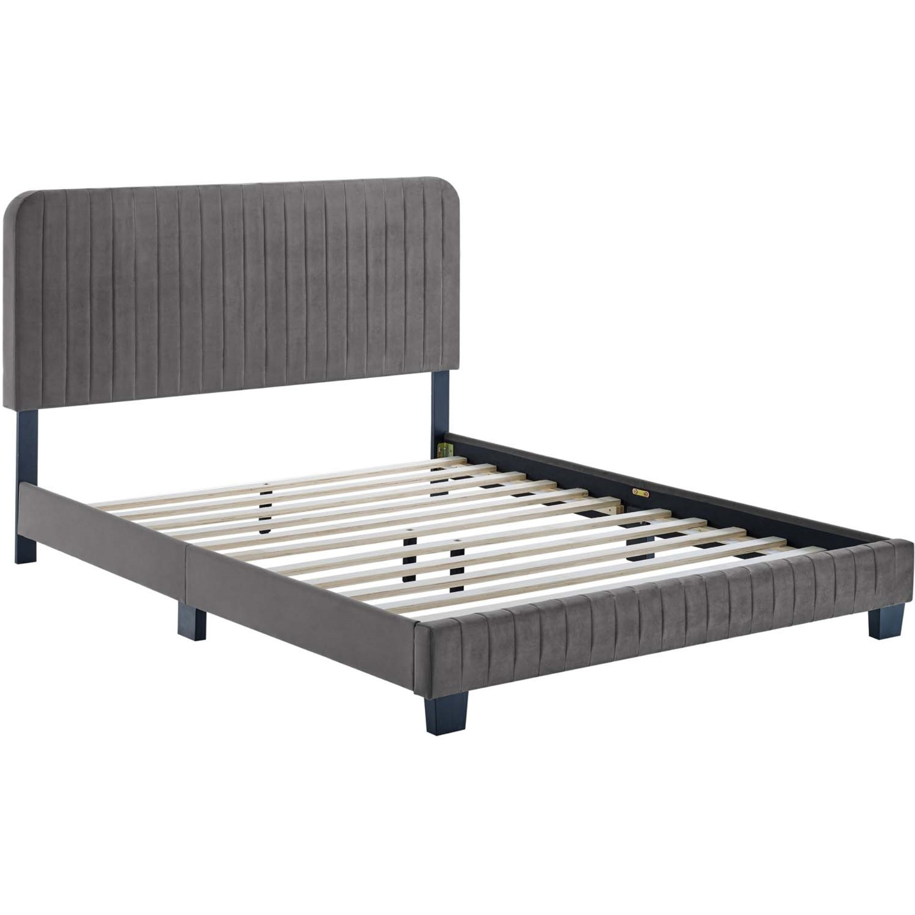 Celine Channel Tufted Performance Velvet Queen Platform Bed