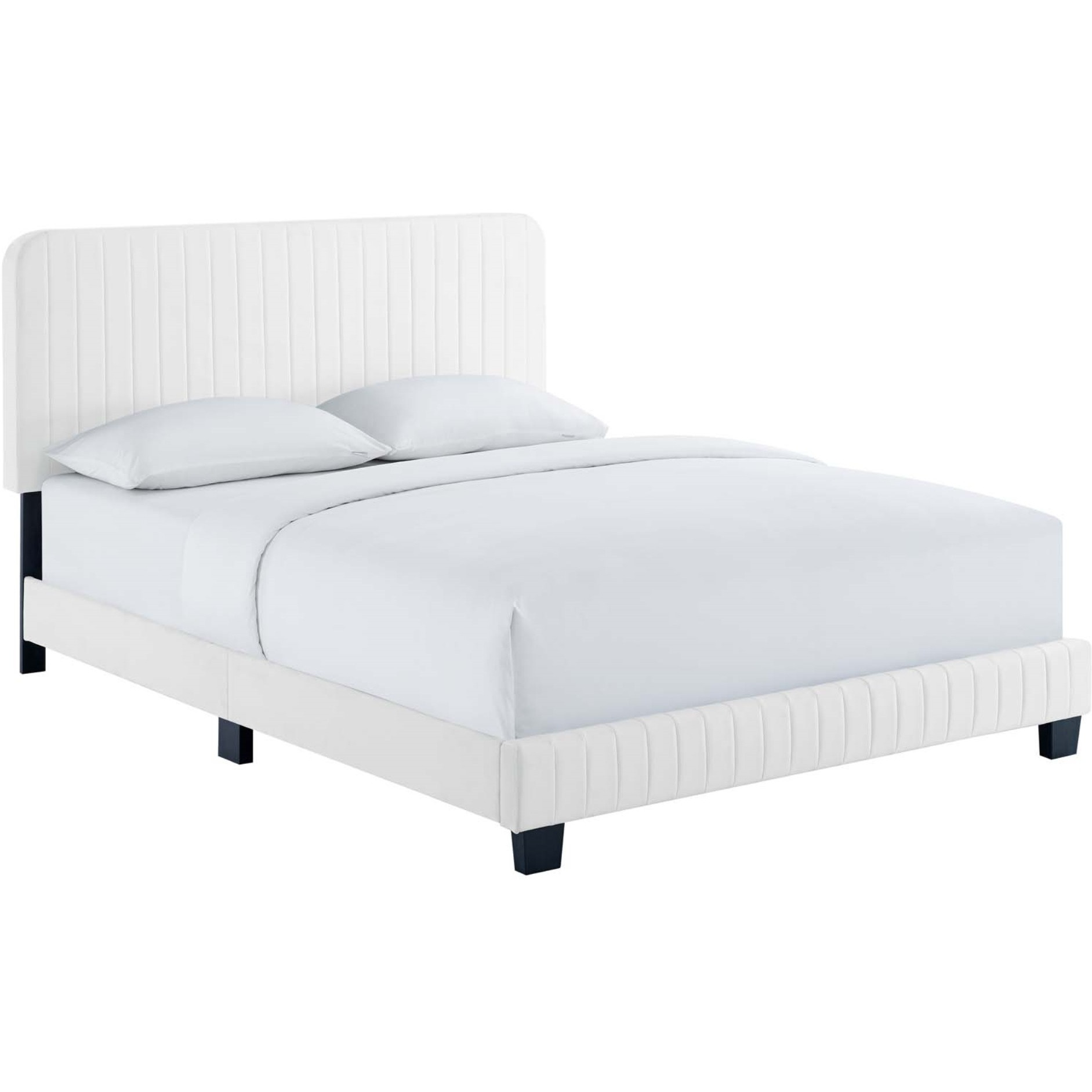 Celine Channel Tufted Performance Velvet Queen Platform Bed