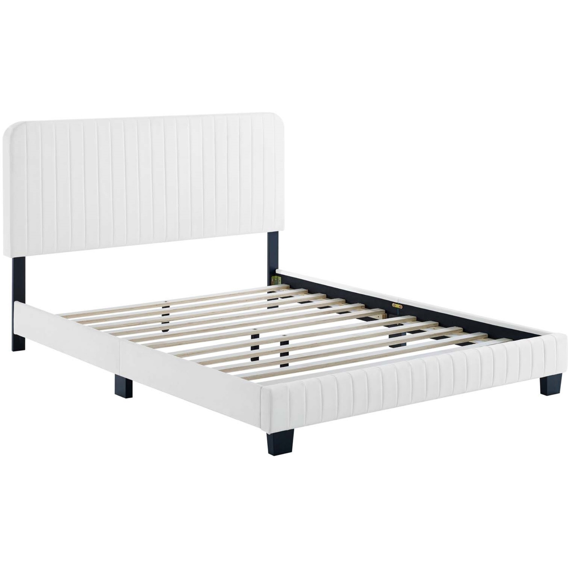 Celine Channel Tufted Performance Velvet Queen Platform Bed