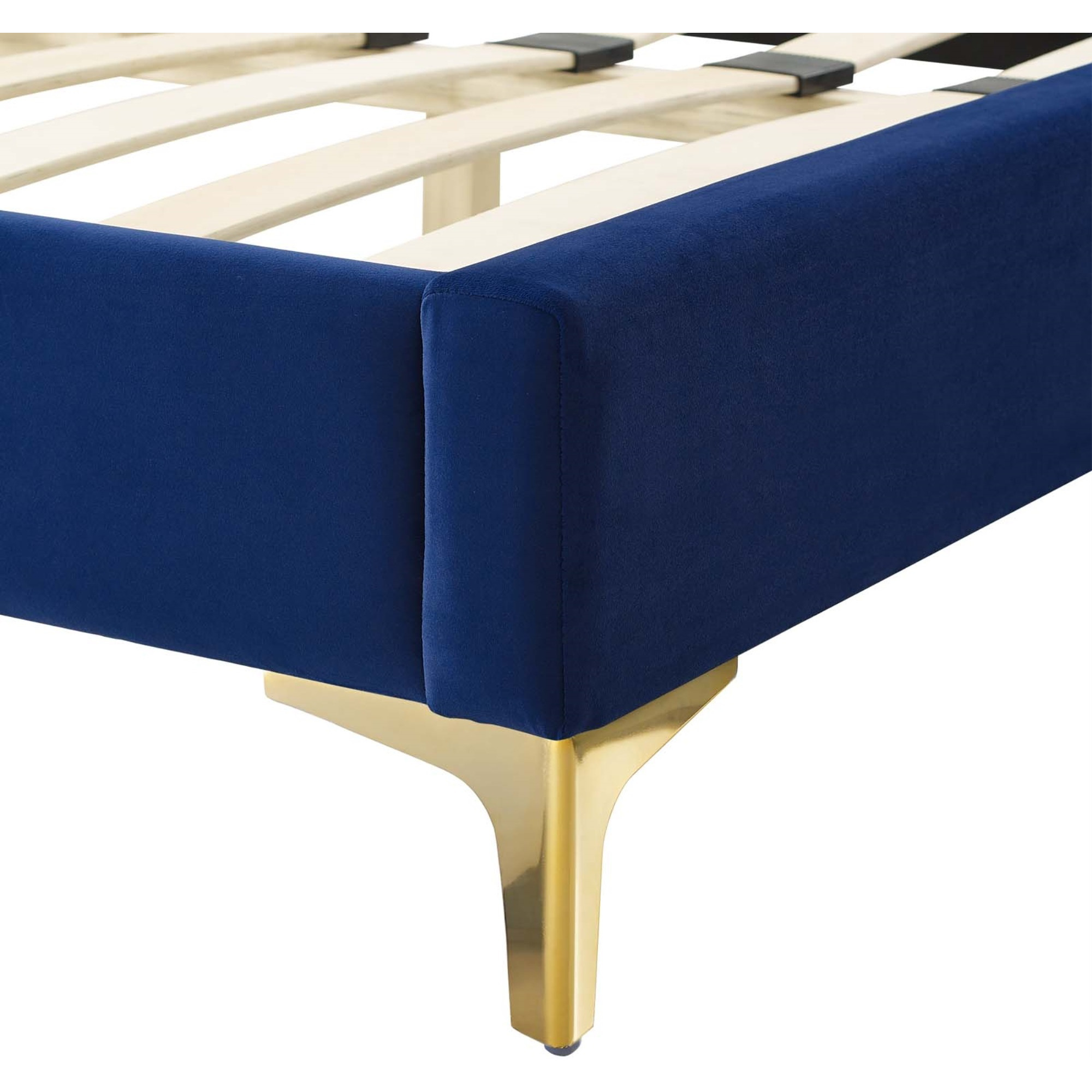 Juniper Channel Tufted Performance Velvet Queen Platform Bed