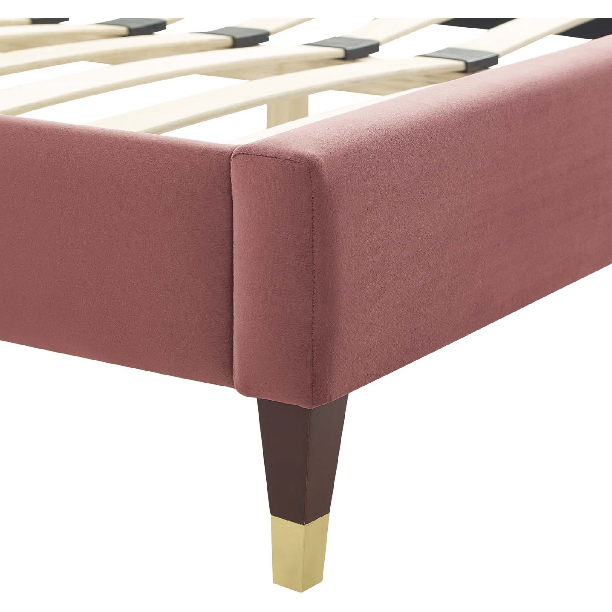 Juniper Channel Tufted Performance Velvet Queen Platform Bed