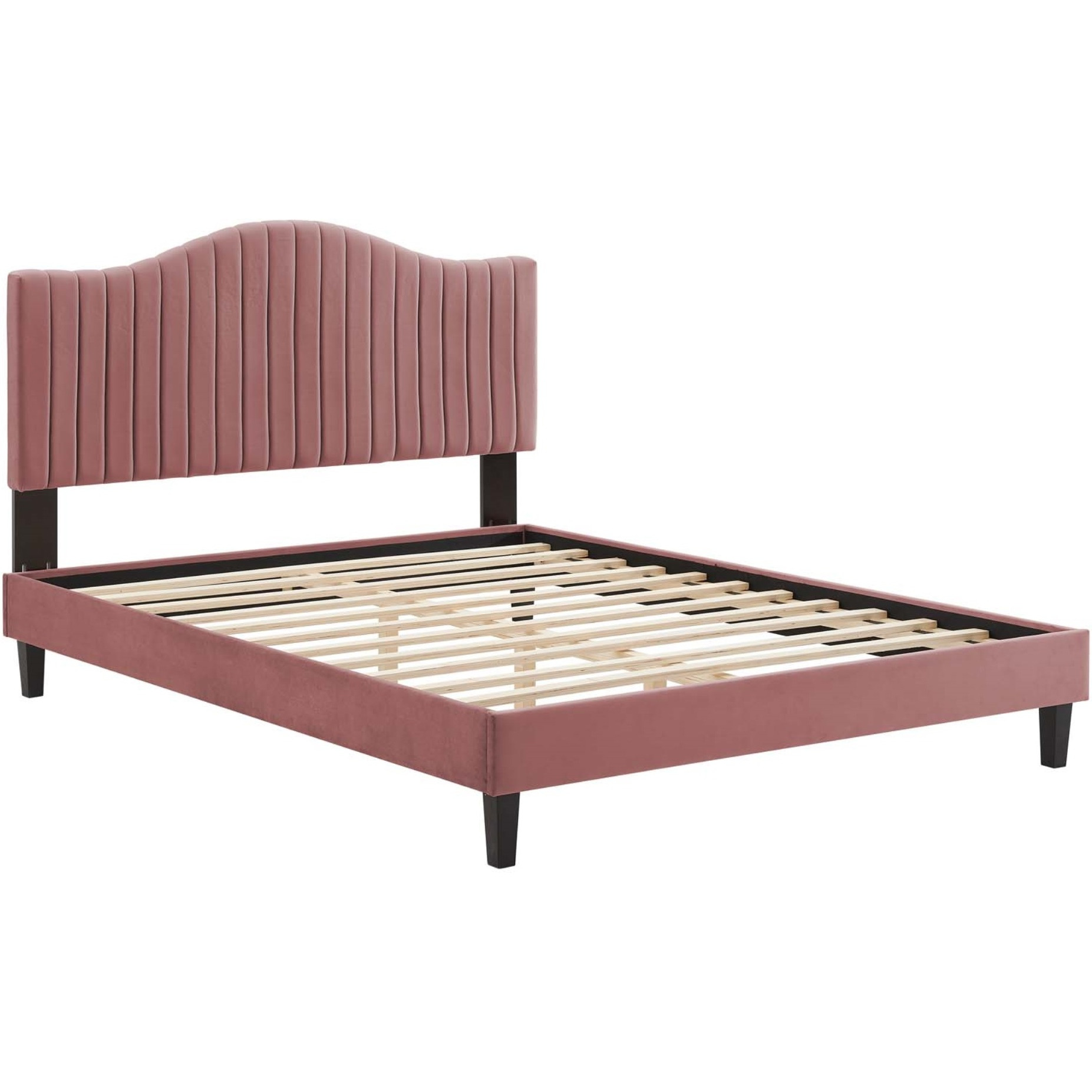 Juniper Channel Tufted Performance Velvet King Platform Bed