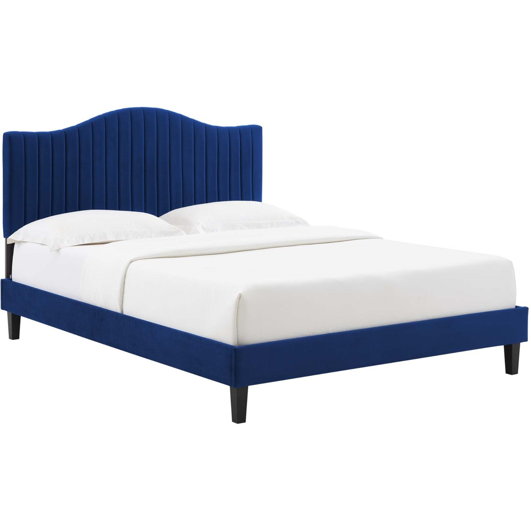 Juniper Channel Tufted Performance Velvet King Platform Bed