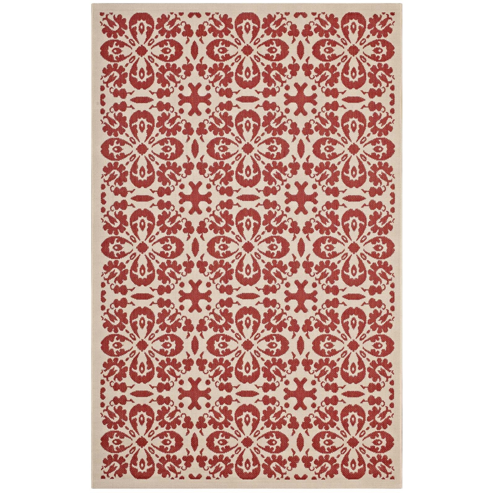 Ariana Vintage Floral Trellis 4x6 Indoor and Outdoor Area Rug