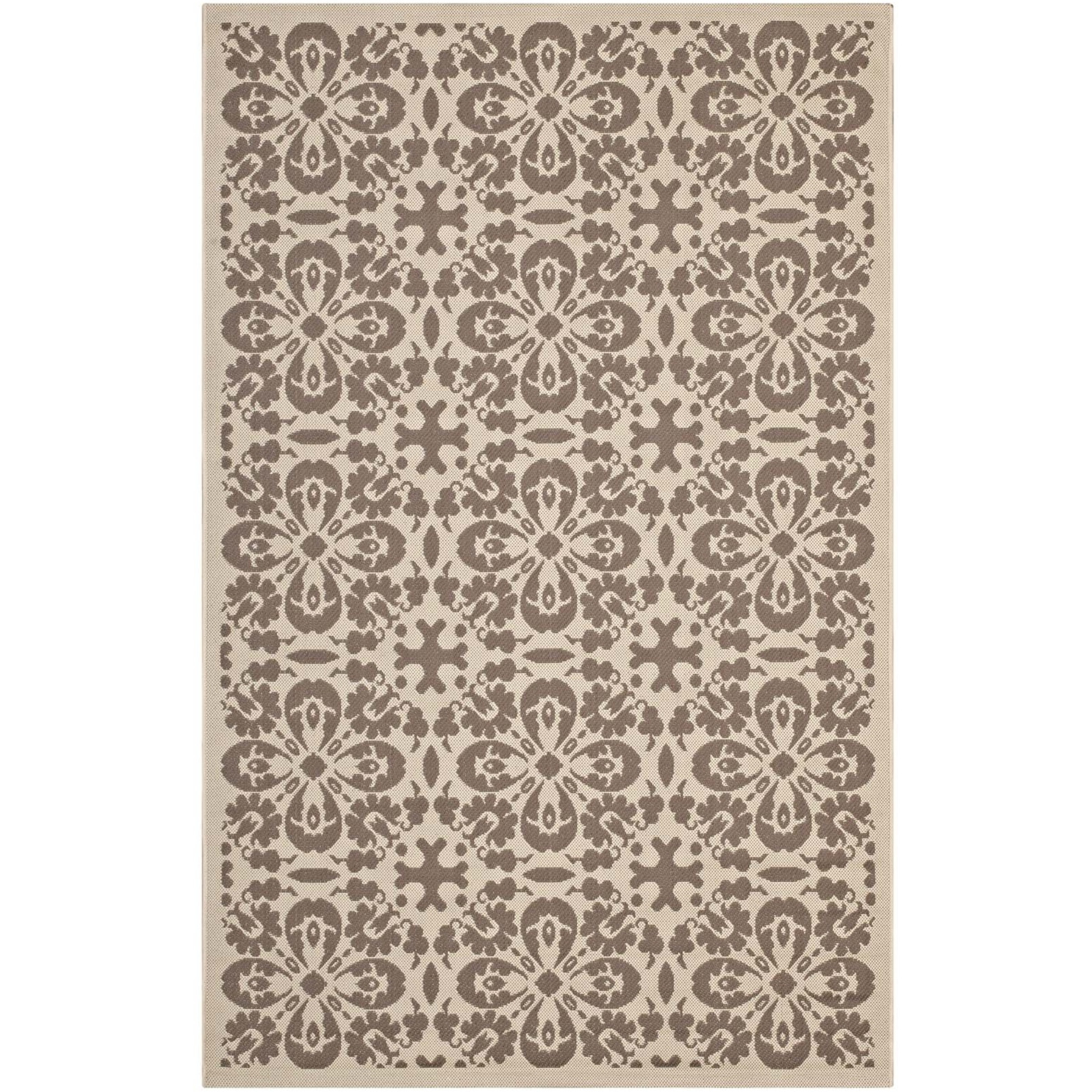 Ariana Vintage Floral Trellis 9x12 Indoor and Outdoor Area Rug