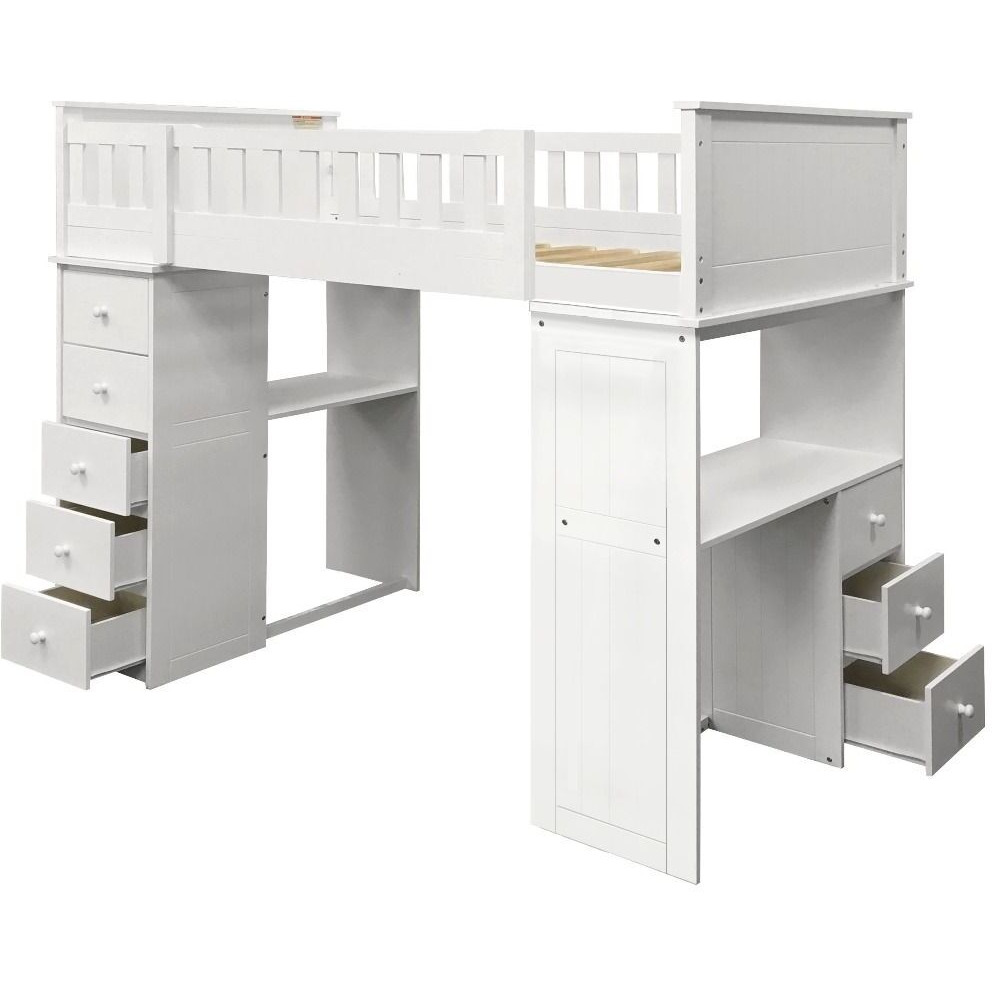 10970W Loft Bed  - White