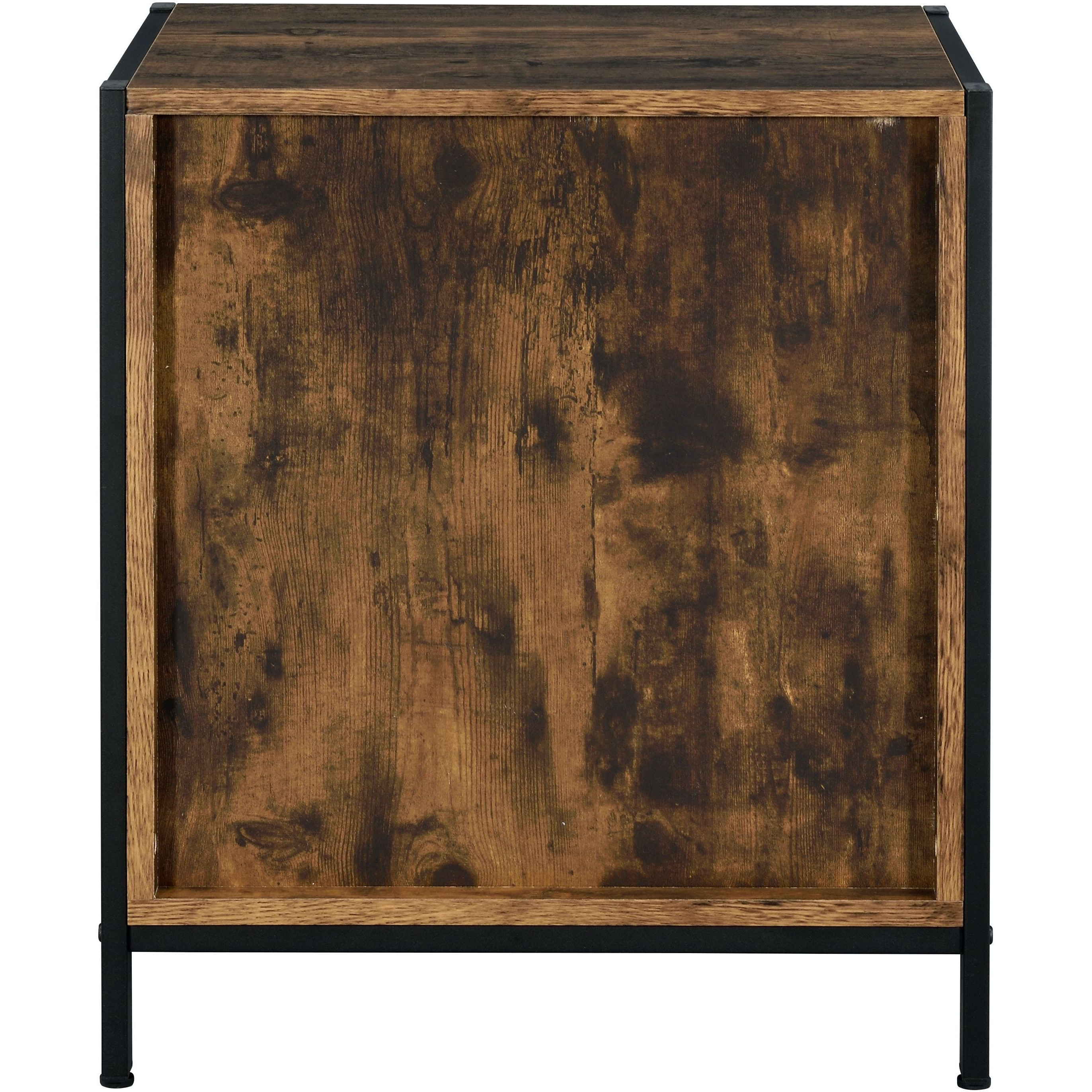 24263 Nightstand - Rustic Oak & Black Finish