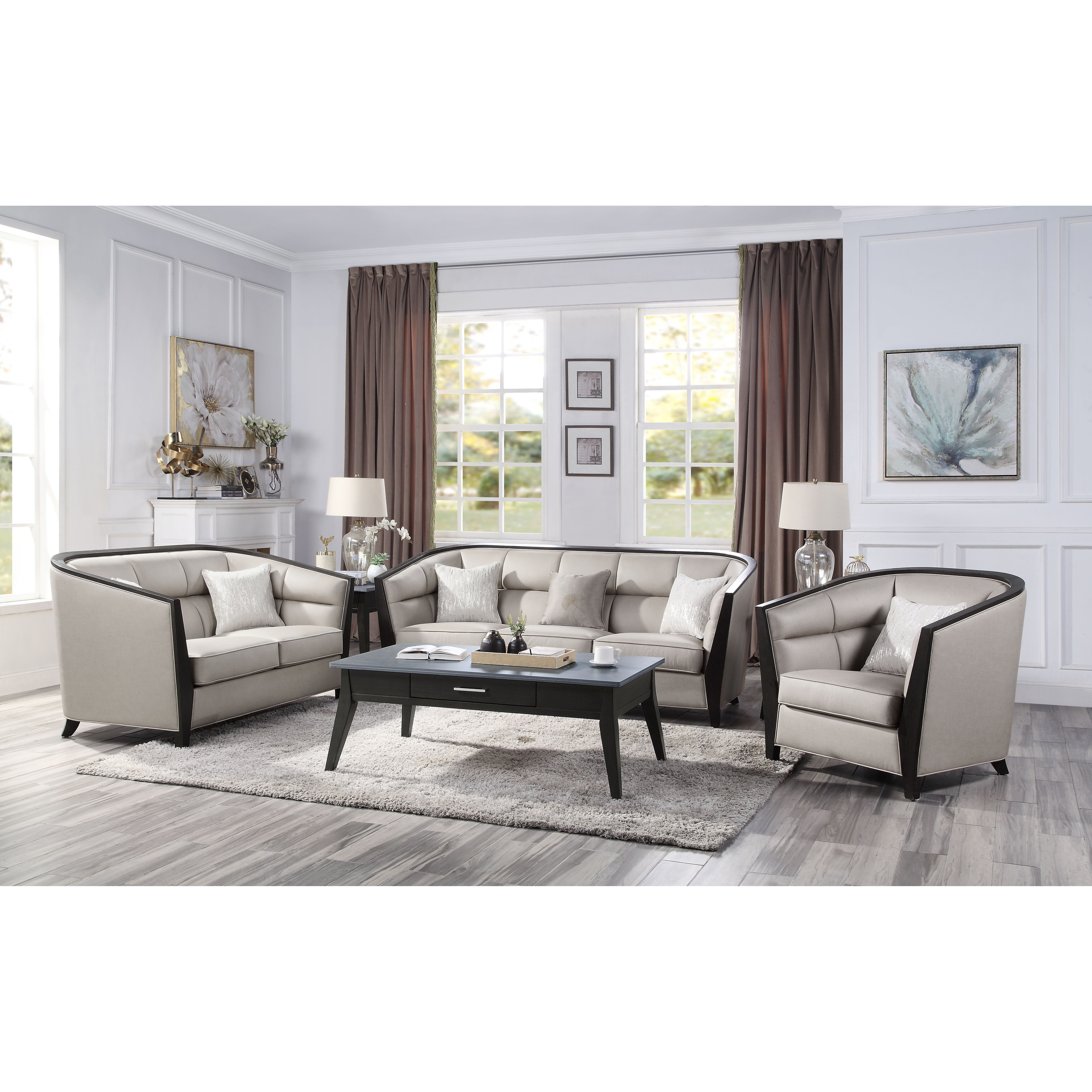 54237 Chair w/pillow - Beige Fabric