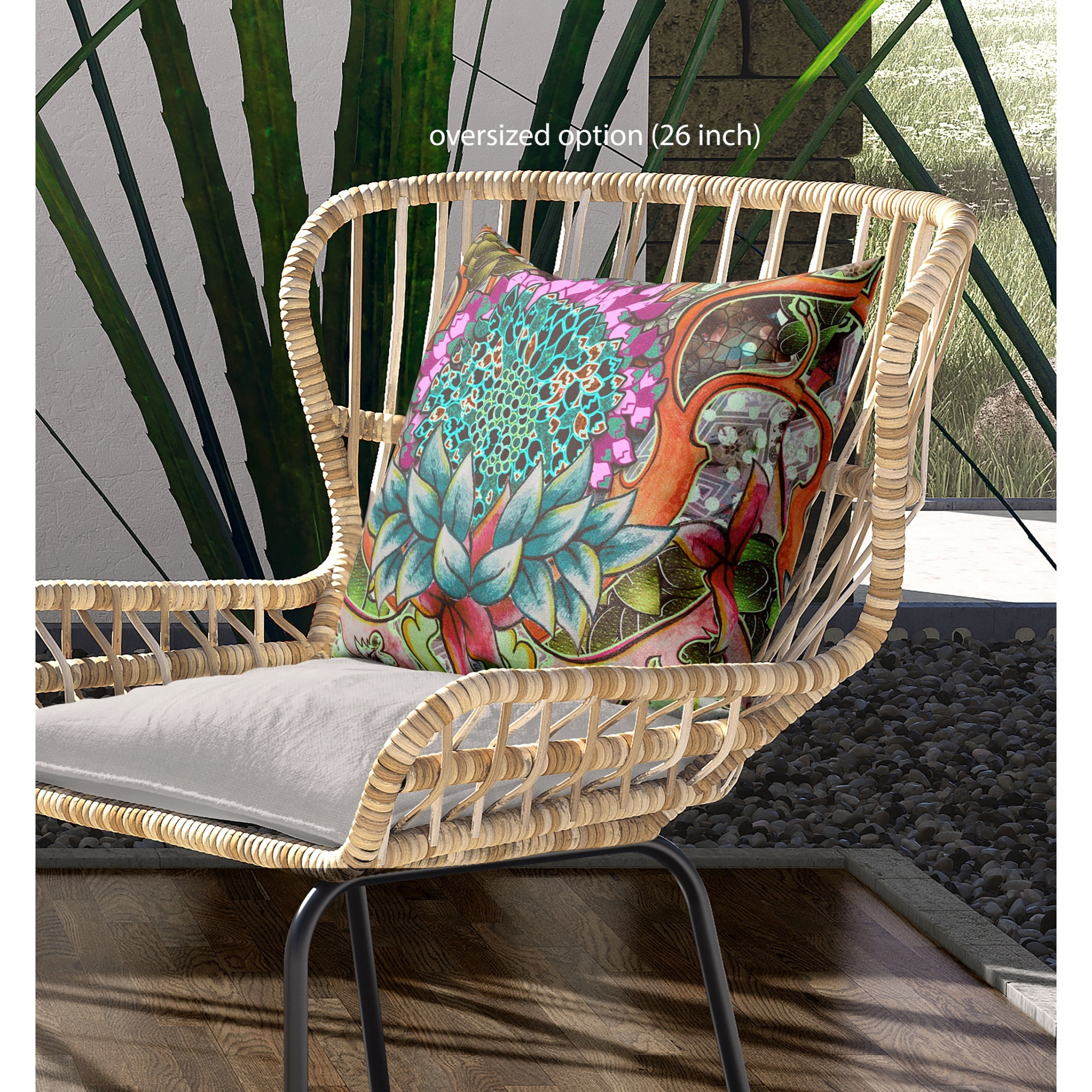 Vase SunFlower Matches Broadcloth Indoor Outdoor Blown and Closed Pillow Green Pink Blue