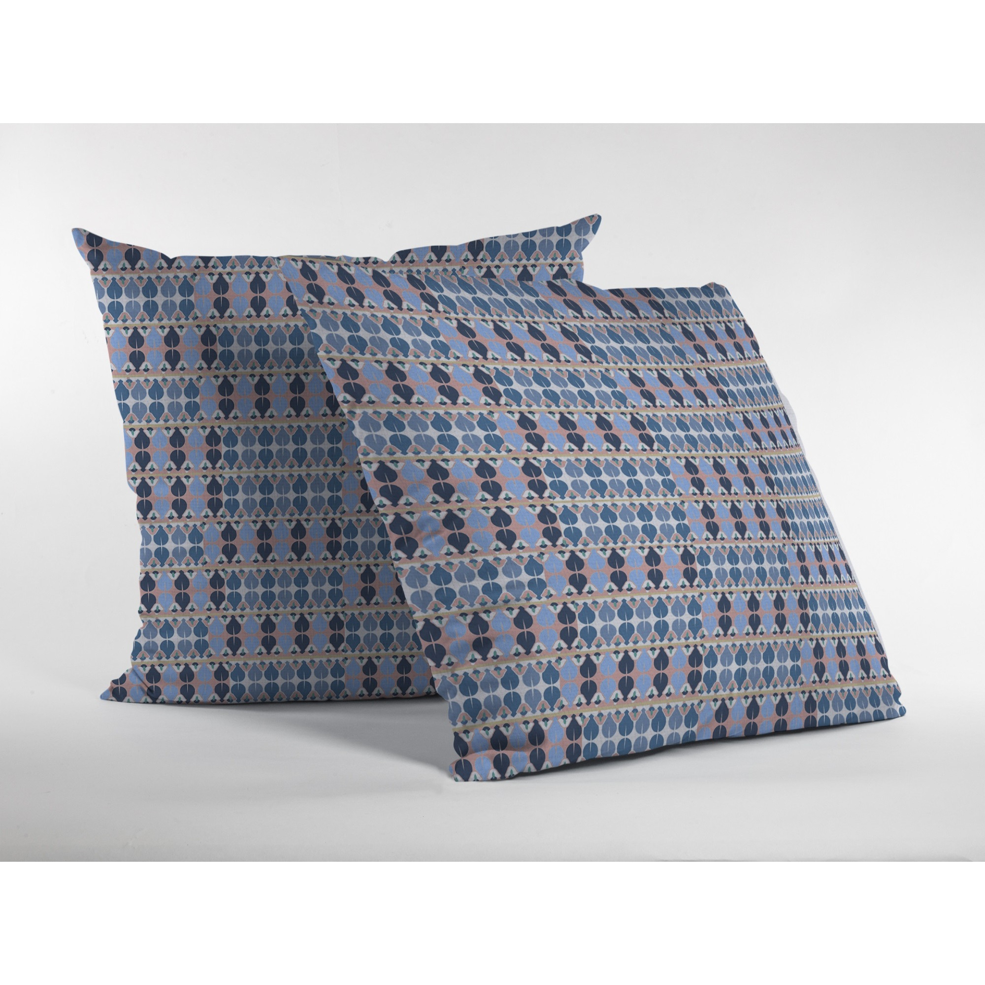 Spades Suede Blown and Closed Pillow Light Blue and Gray