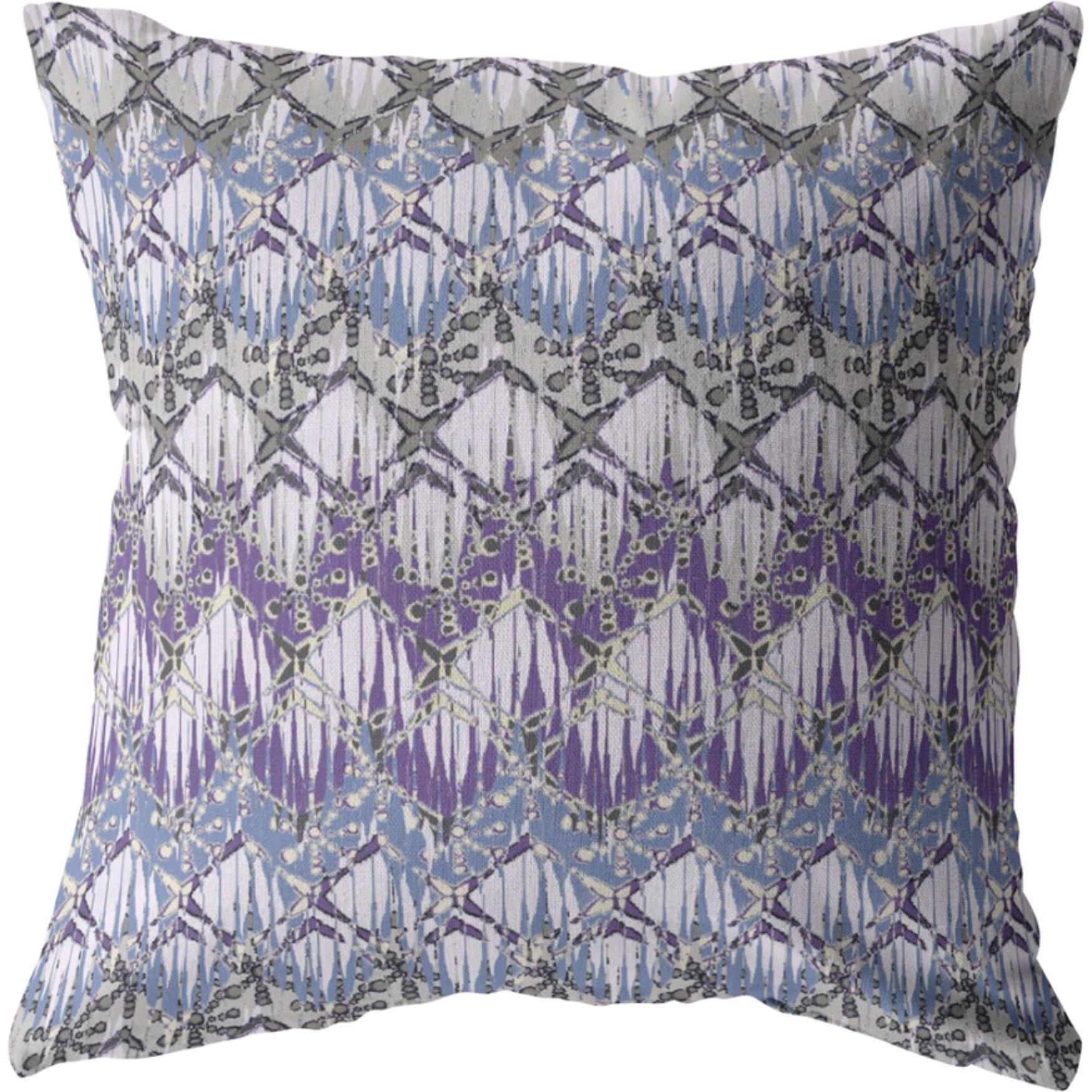 Hatches Suede Blown and Closed Pillow Muted Purple and Gray