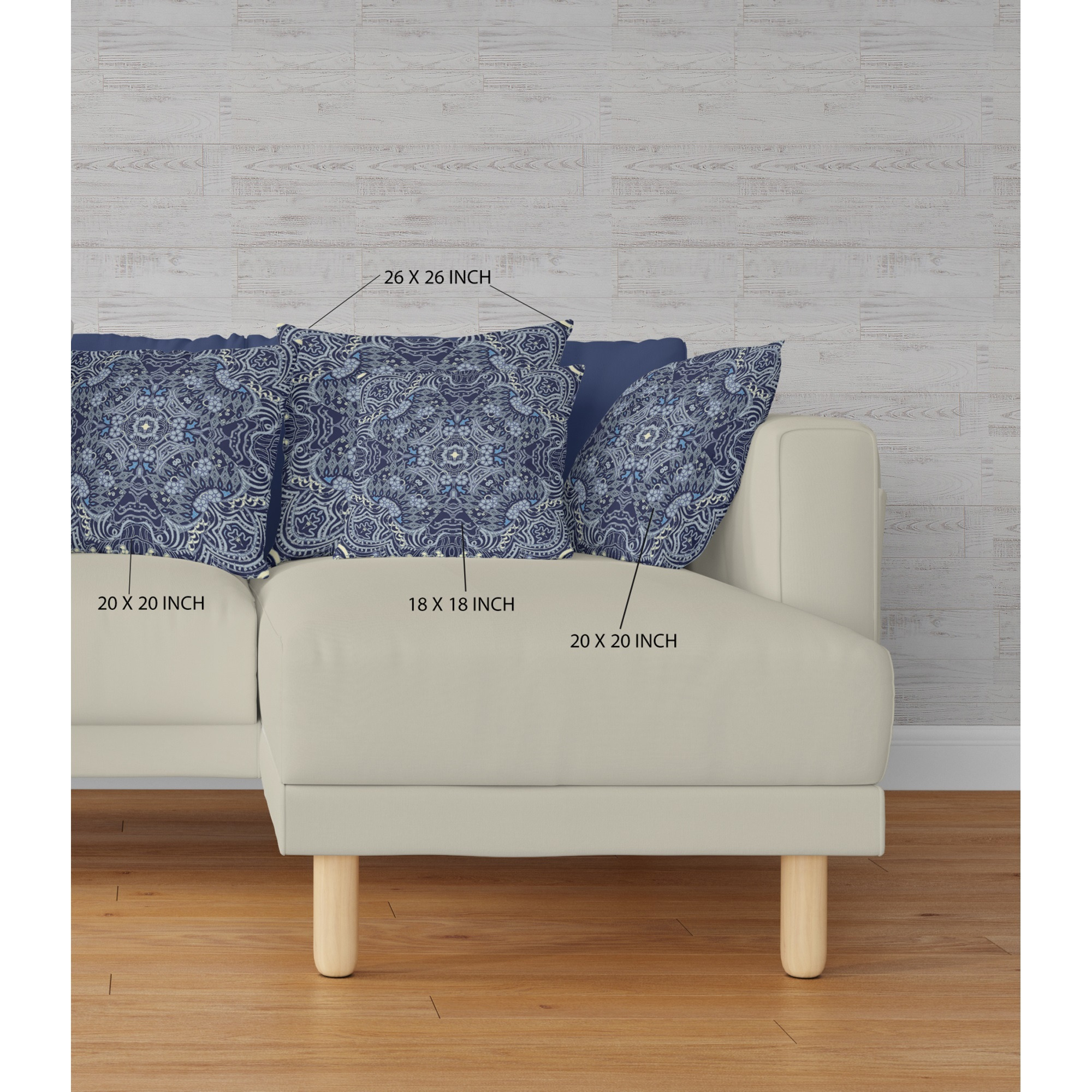 Tree of Life Suede Blown and Closed Pillow Indigo