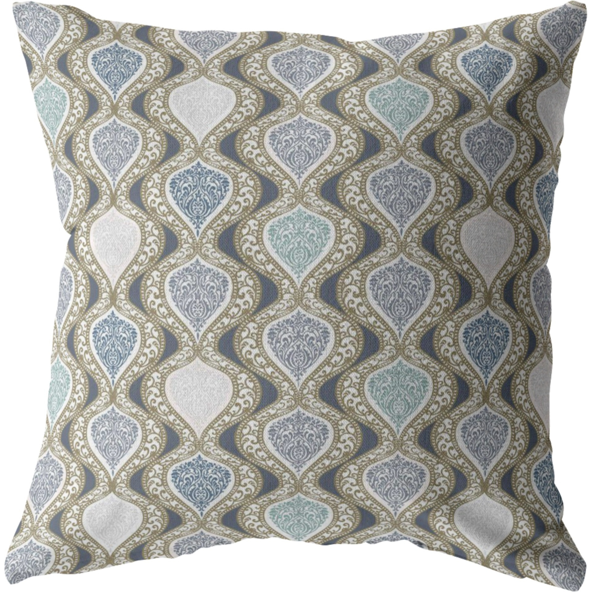 Flower Prism Suede Blown and Closed Pillow Copper and Gray