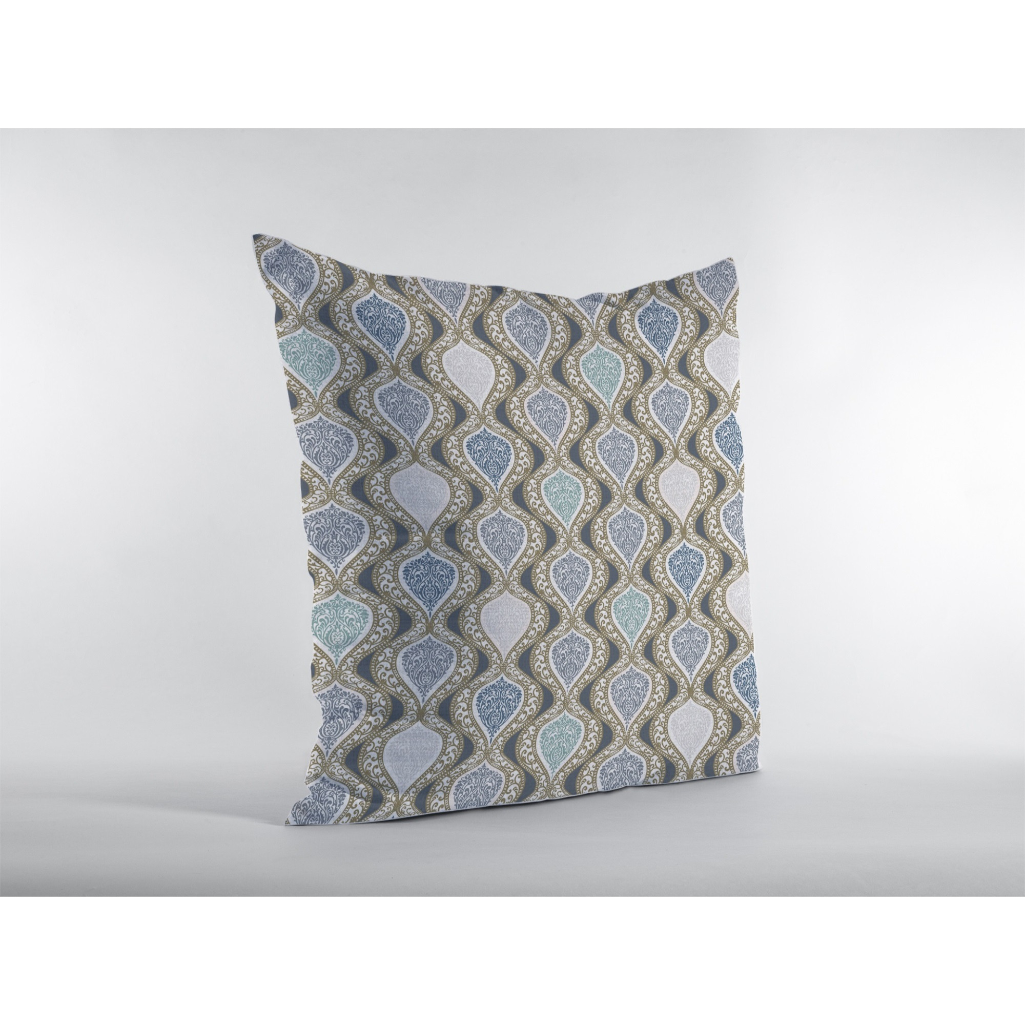 Flower Prism Suede Blown and Closed Pillow Copper and Gray