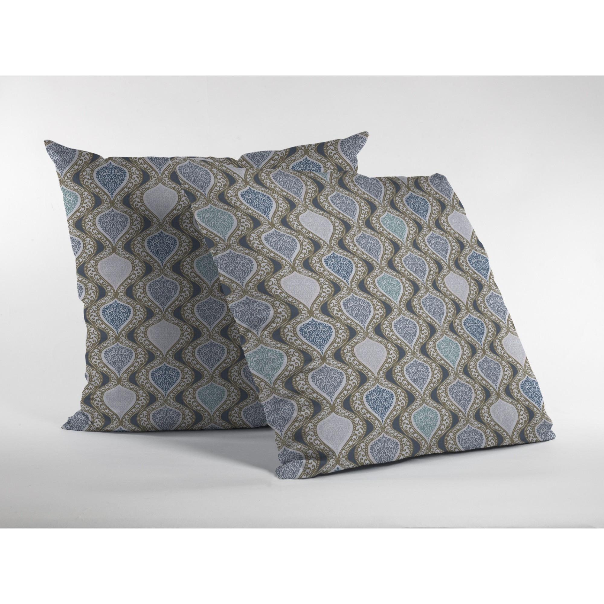 Flower Prism Suede Blown and Closed Pillow Copper and Gray