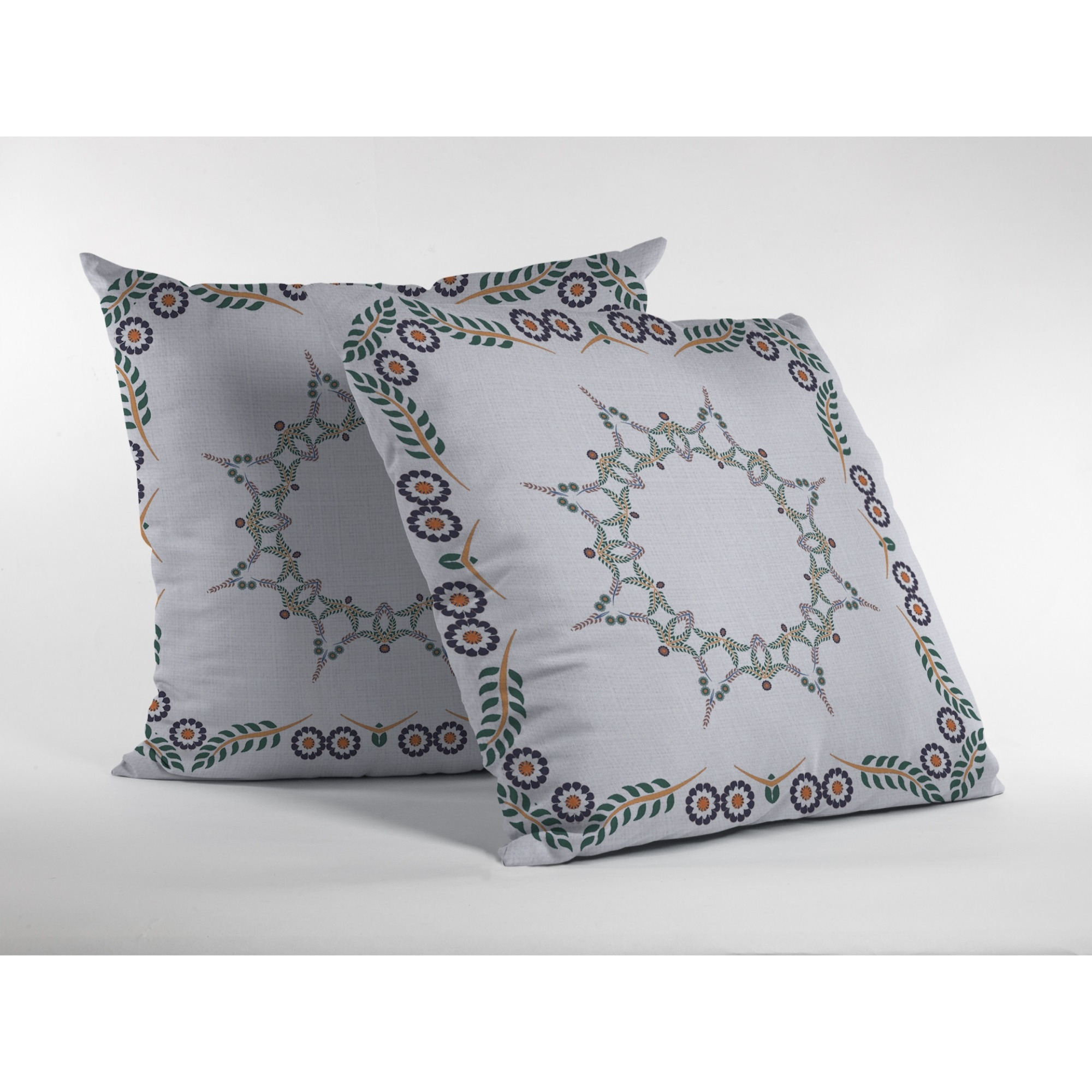 Wildflower Star Suede Blown and Closed Pillow White